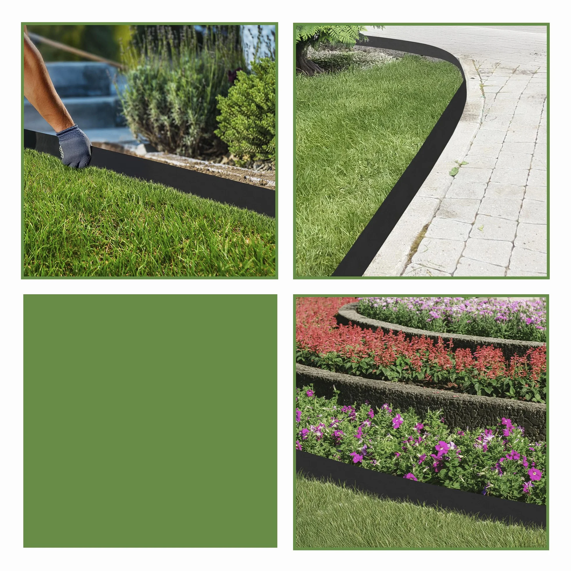 GARDENIX TapeBORDER obrzeże trawnikowe z tworzywa sztucznego, długość 10 m, wysokość 14 cm, kolor czarny