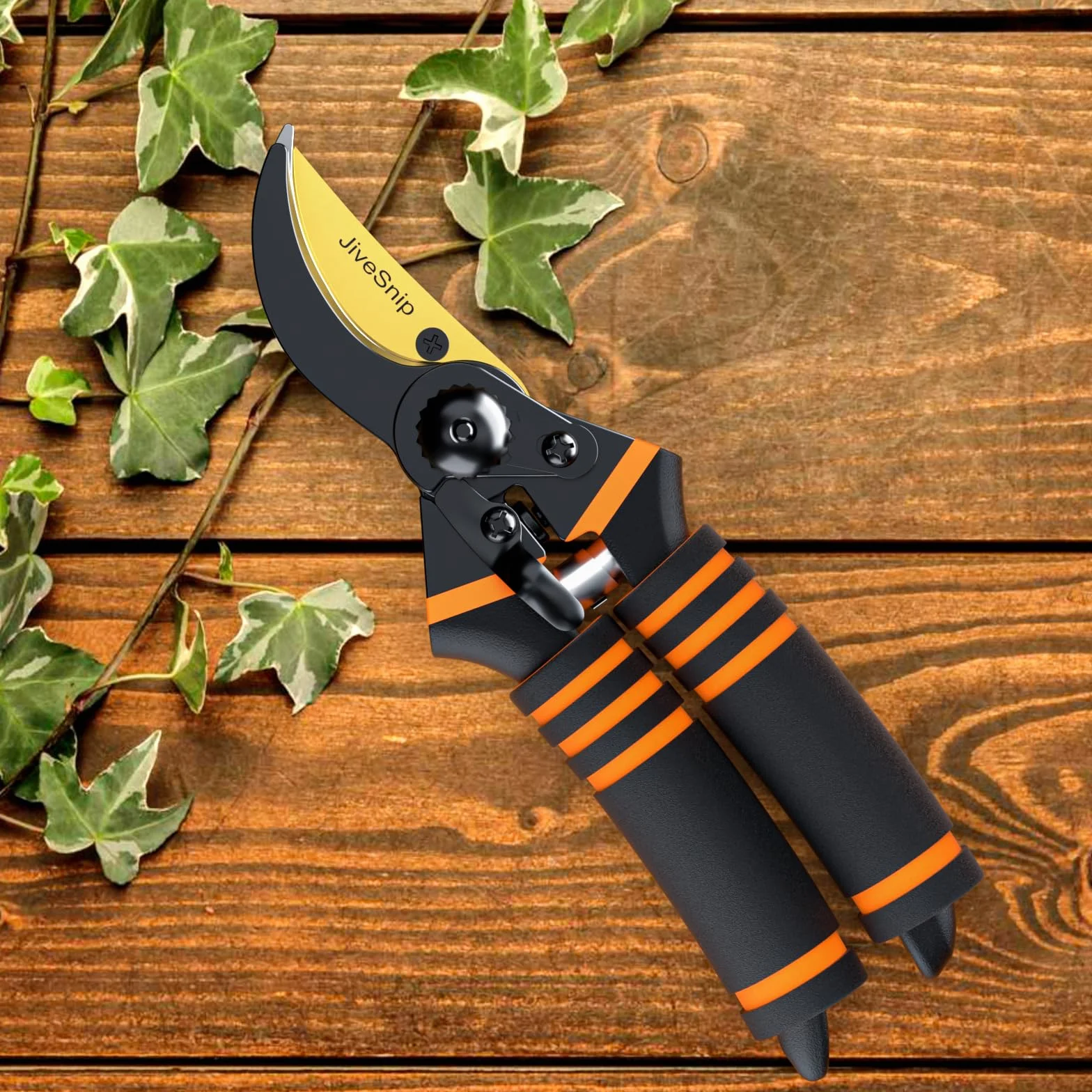 JiveSnip Titanium nożyce ogrodowe do przycinania roślin, żywopłotów i kwiatów