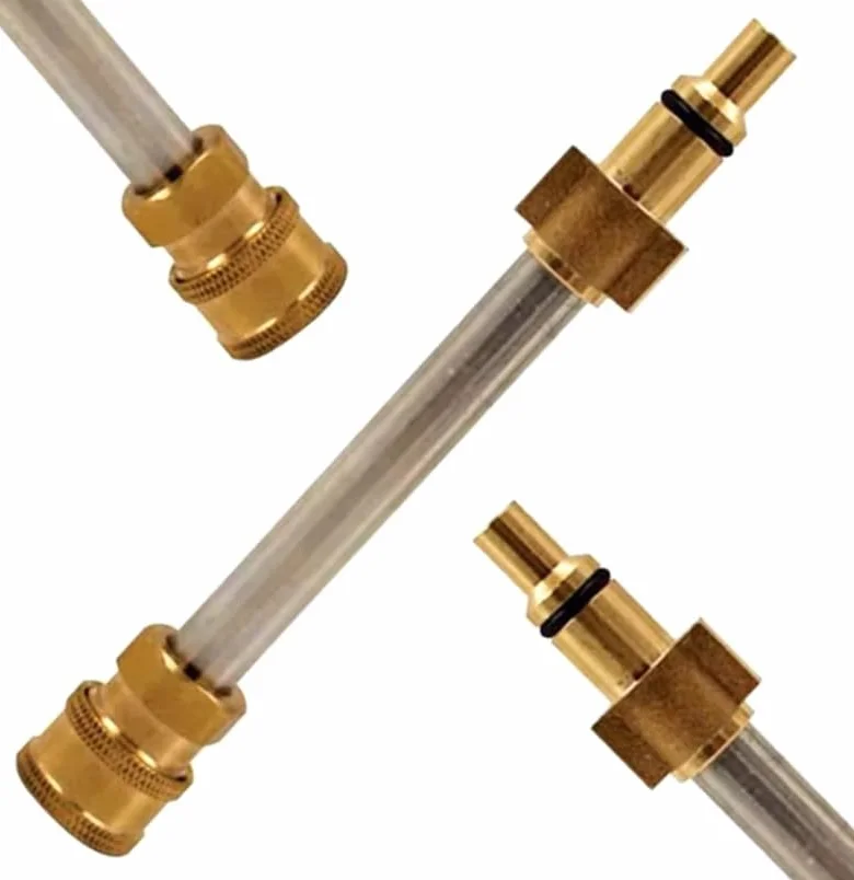 Adapter Lancia 1/4" QC 16 cm - mosiądz i stal, 275 bar, 60 °C | zamiennik do myjki ciśnieniowej Lavor, Parkside | Akcesoria do mycia wysokociśnieniowego