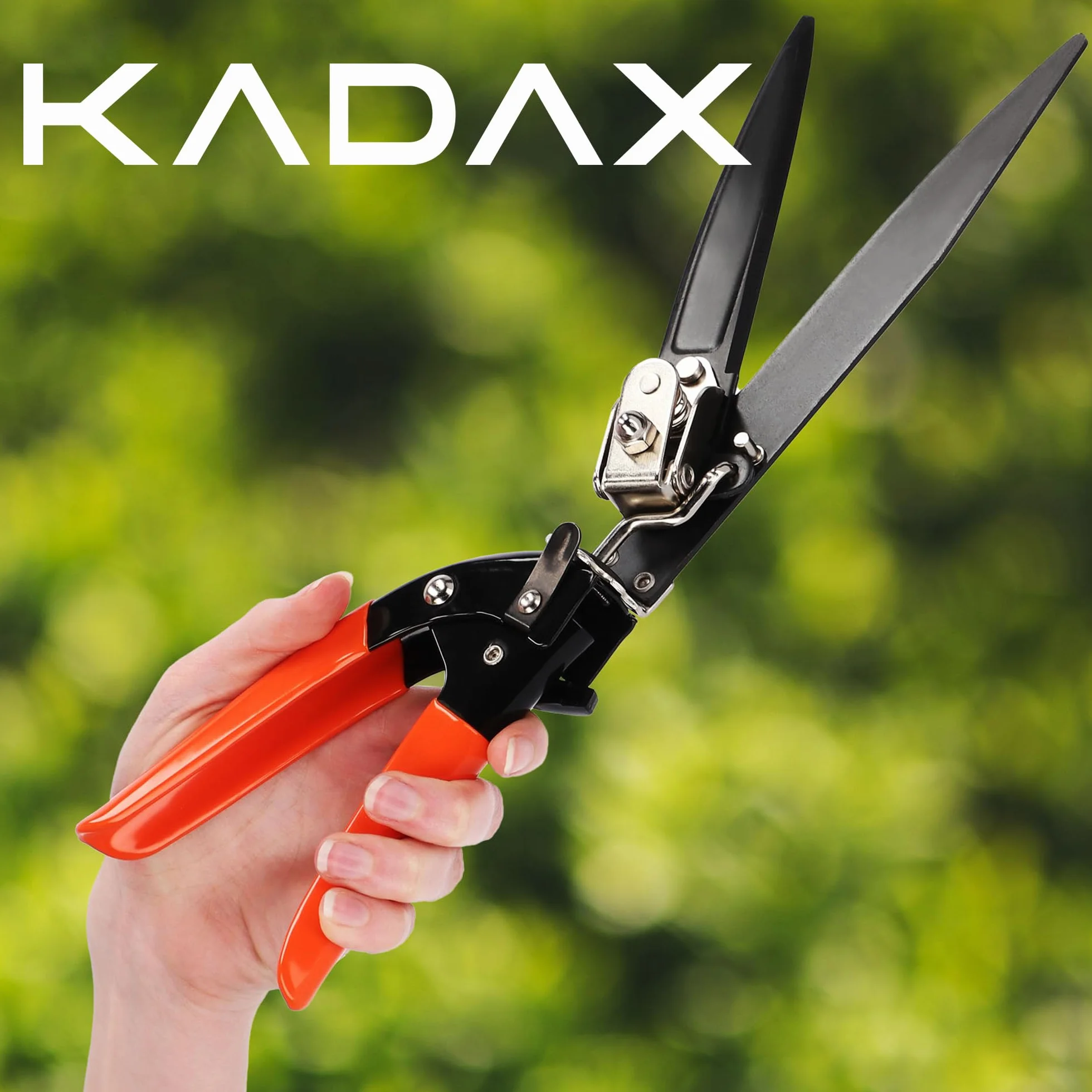 KADAX Nożyce do trawy i obrzeży 33 cm stalowe ostrza obrotowa głowica