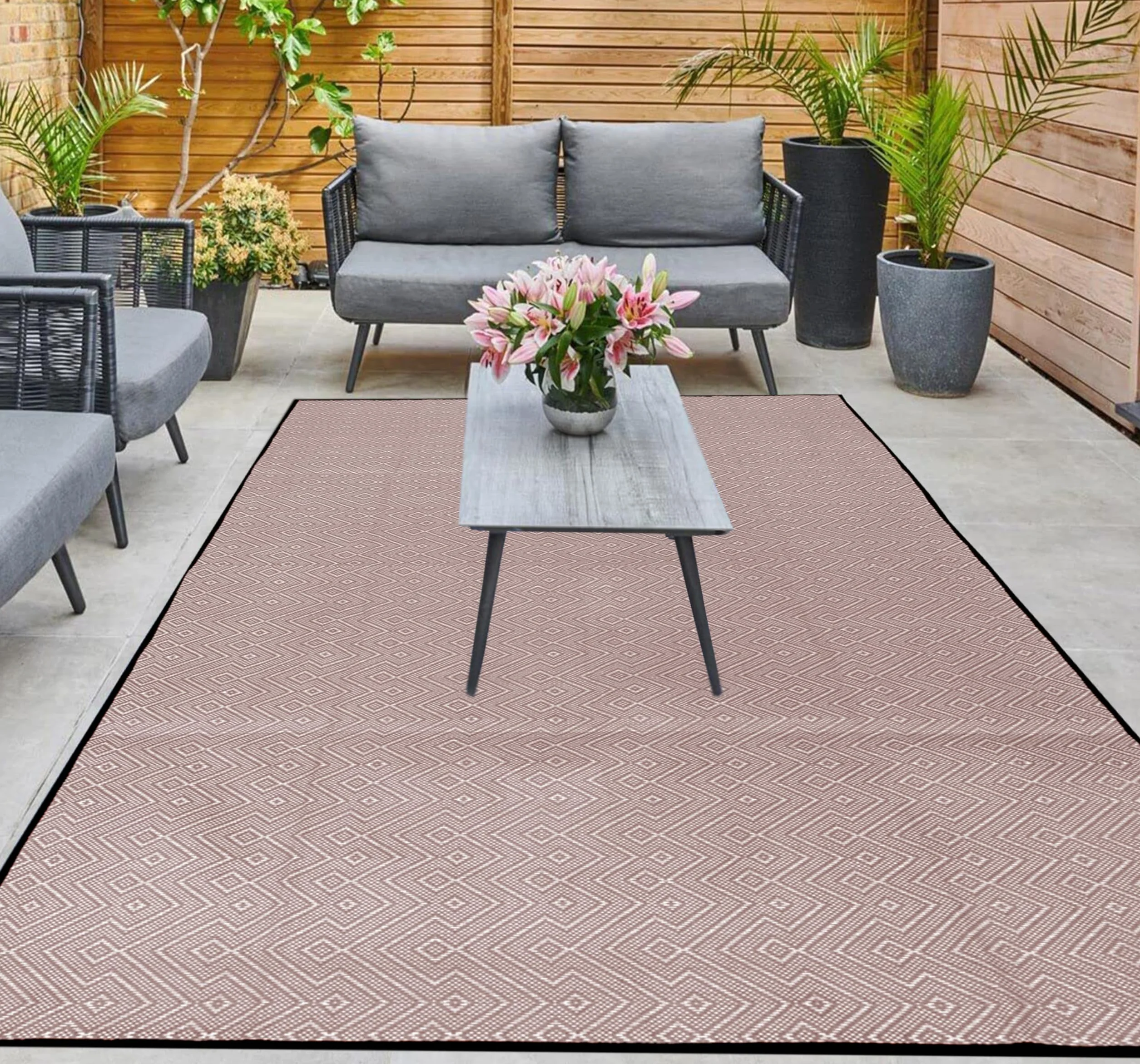 ARSUK dywanik na zewnątrz, piknik koc plażowy Patio Deck mata ogrodowa dywaniki wewnętrzne namiot kempingowy dywan plastikowe odwracalne maty, 180x120cm