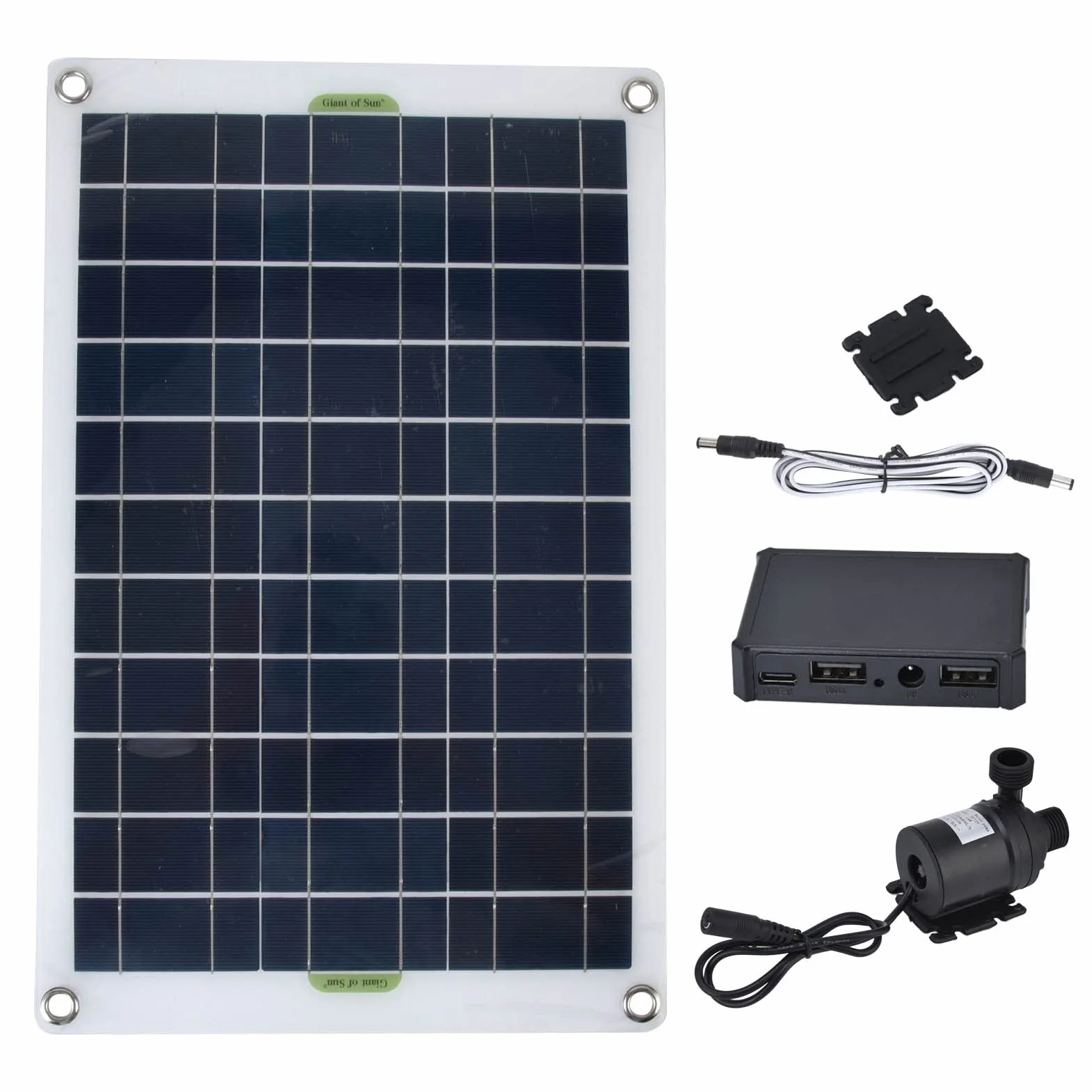 Zestaw solarnej pompy wodnej, 800L / H 50W 12V Niski poziom hałasu Solarna fontanna z panelem, Solarna pompa do fontanny Zewnętrzna fontanna Zestaw DIY do stawów do kąpieli ptaków