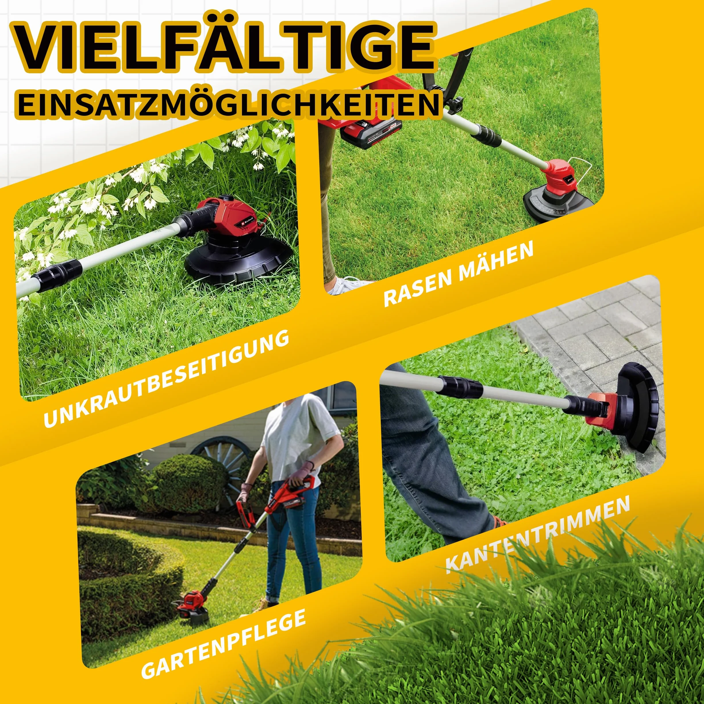 Metalowy nóż do podkaszarki – nóż zapasowy ze stali nierdzewnej – pasuje do Einhell GE-CT 18 LI, Gardol GAT-E 20 LI, Mr. Gardener AT 1824 KS Li PXC, GartenMeister GM LI-2025/40 (czerwony)