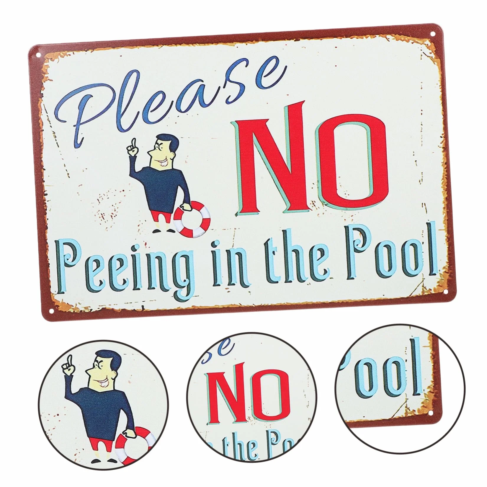 Happyyami Znak Basenu Basen Znak Ostrzegawczy Basenu Znaki Basenowe Na Zewnątrz Znaki Pływania Żelazo