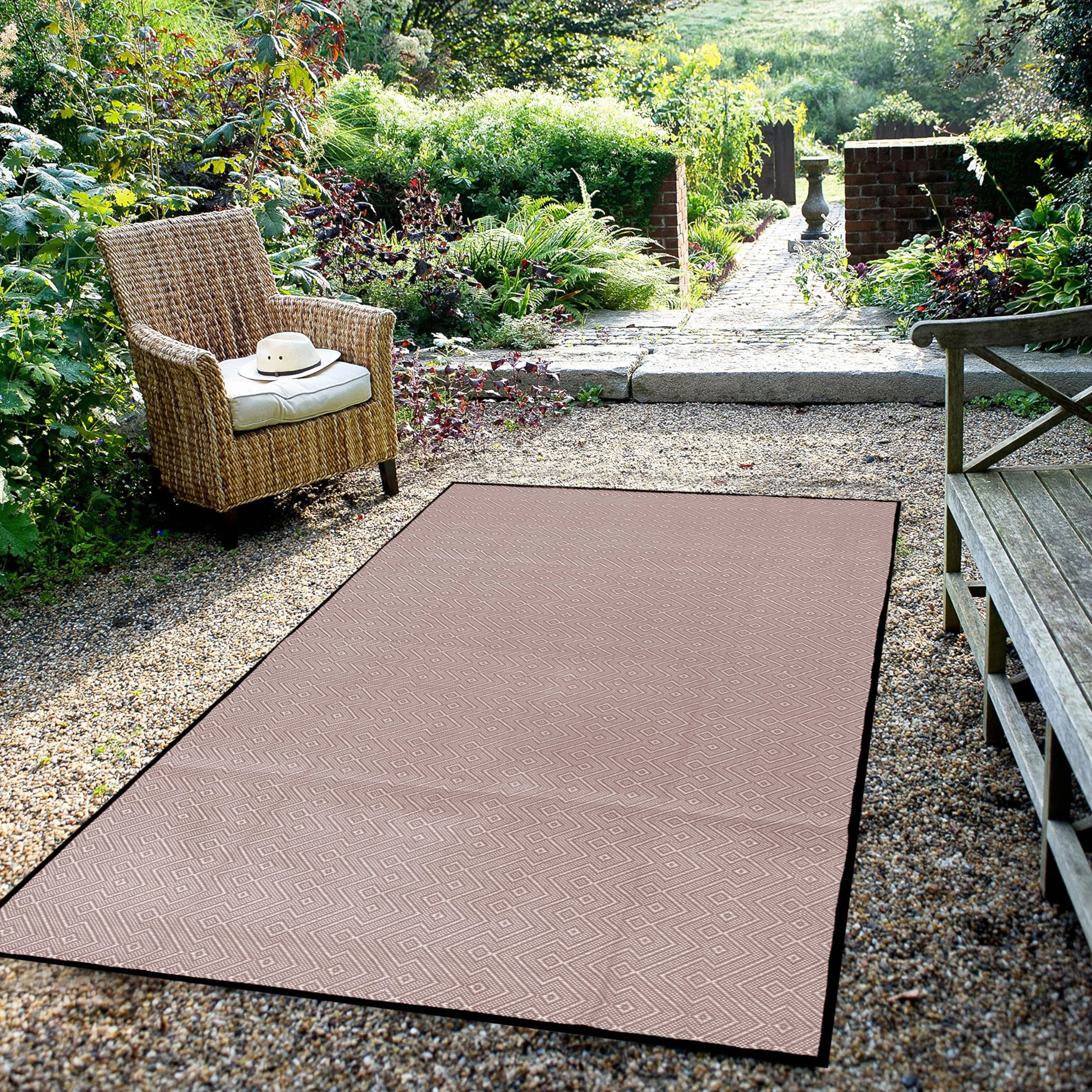 ARSUK dywanik na zewnątrz, piknik koc plażowy Patio Deck mata ogrodowa dywaniki wewnętrzne namiot kempingowy dywan plastikowe odwracalne maty, 180x120cm