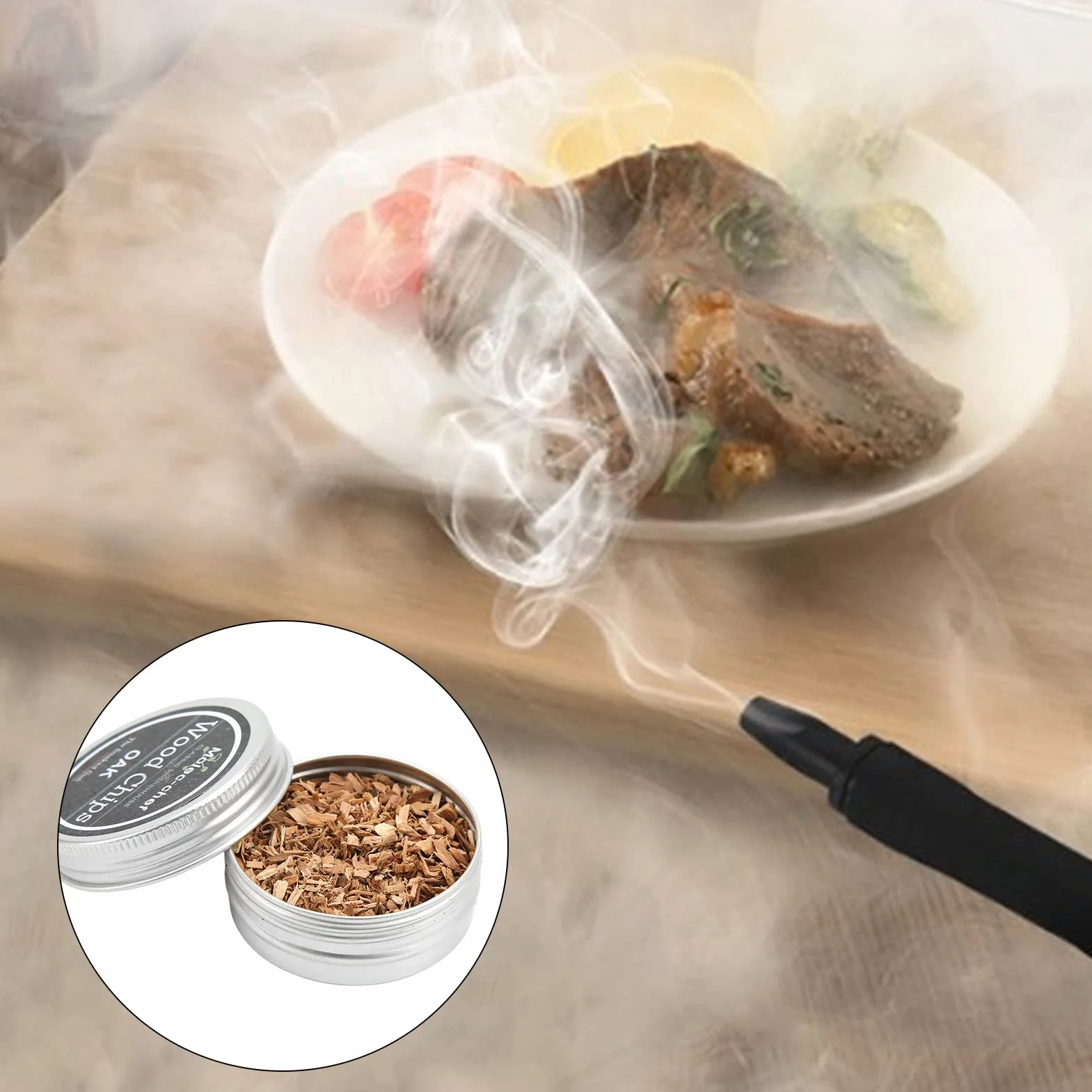 Yosoo Health Gear Wędzarnia wiórów drzewnych do whisky, 8 szt., wędzarnia koktajlowa, 8 smaków, wędzarnia drewna, zestaw do wędzania koktajli, do wędzonych napojów, dla