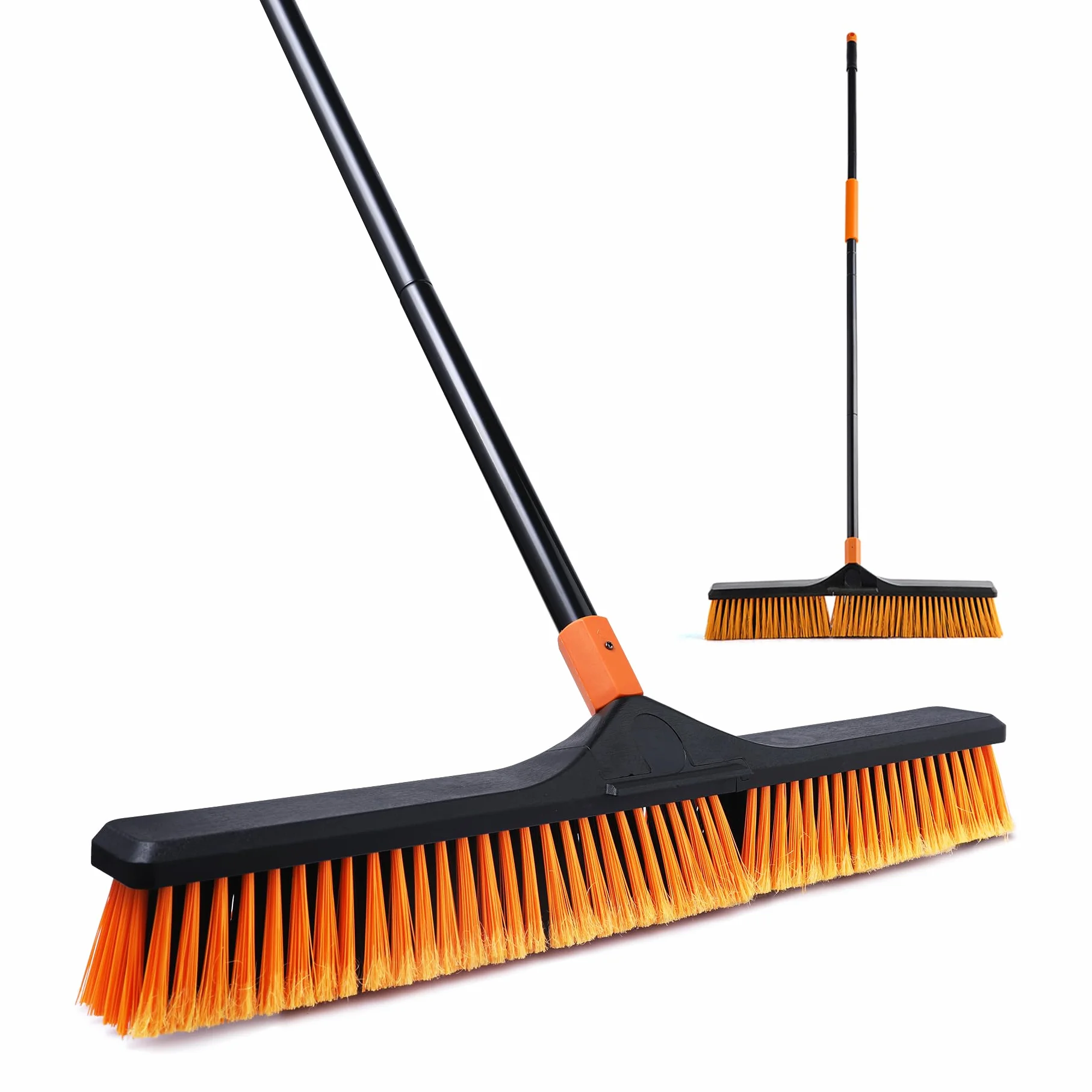 CLEANHOME Miotła ogrodowa, szczotka ogrodowa, wytrzymała, na zewnątrz, 5–3,8 i 168 cm, odpowiednia do szkół, fabryk, miotły ogrodowej, na zewnątrz, szczotka do zamiatania (60 cm)