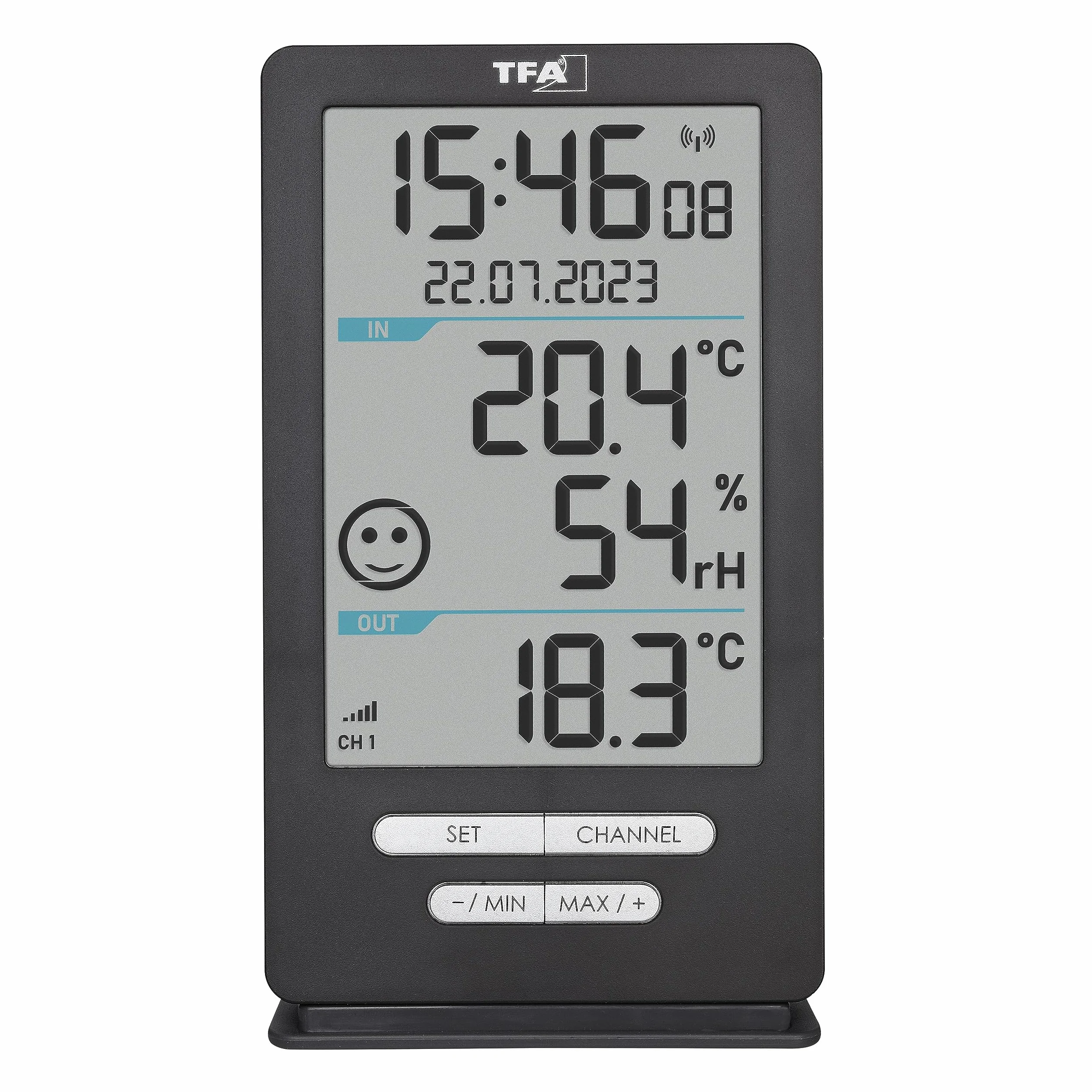 TFA Dostmann XENA HOME 30.3074.10 termometr radiowy z czujnikiem zewnętrznym, temperatura max/min wewnątrz i na zewnątrz
