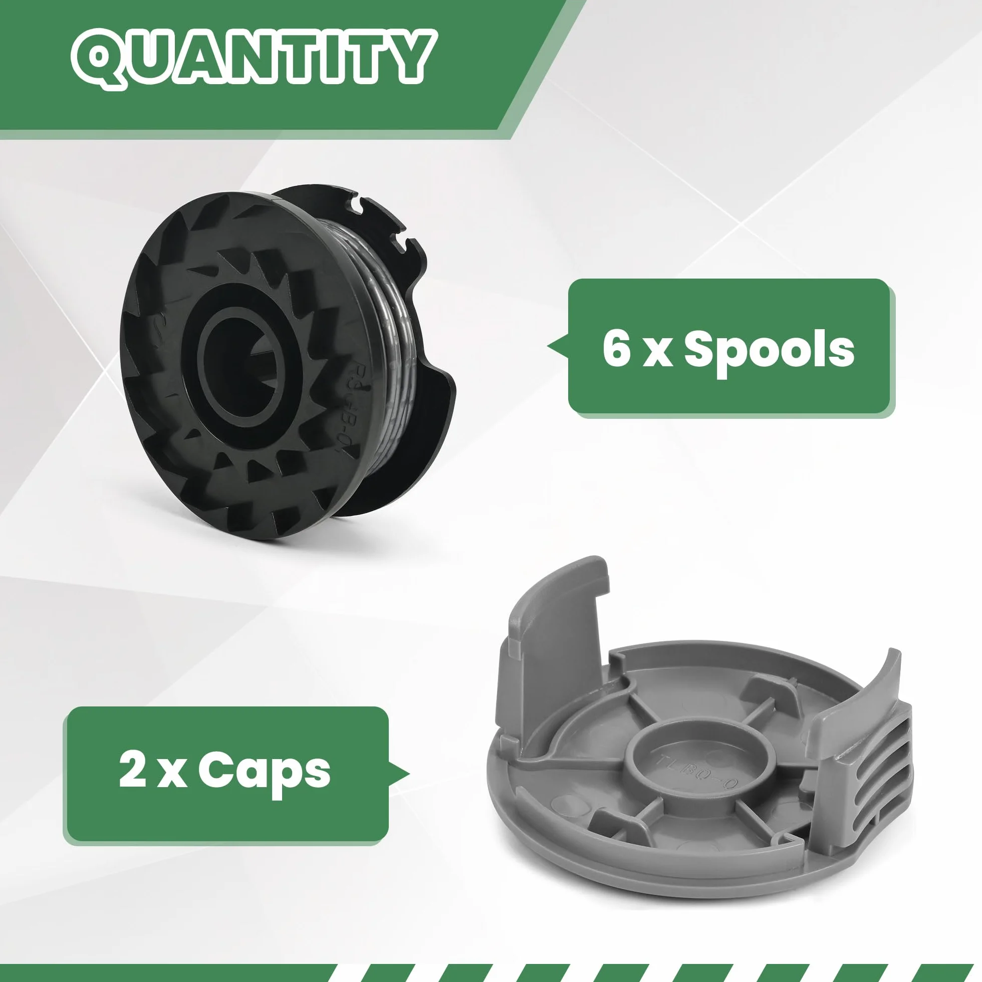 Szpula żyłki do podkaszarki Bosh EasyGrassCut, 6 szpulek żyłkowych F016800569 i 2 osłony na szpulki F016F05320
