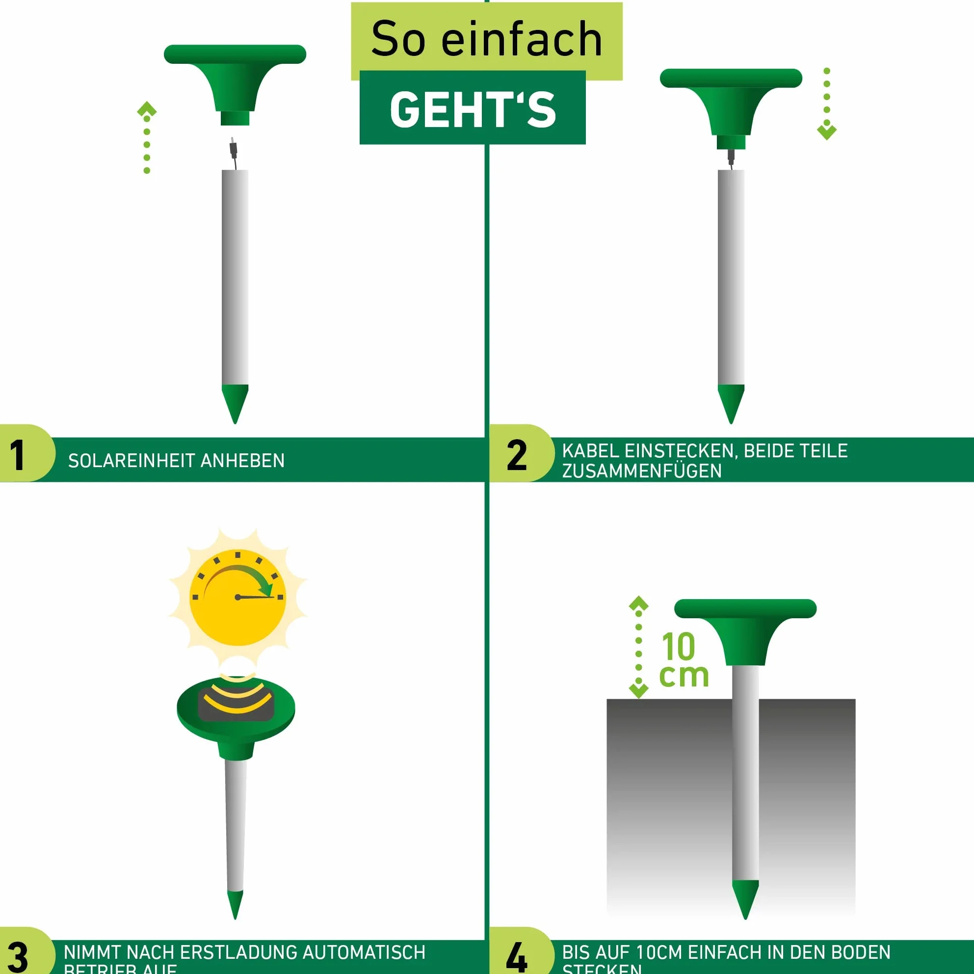 Windhager Odstraszacz norników i kretów SOLAR, środek odstraszający norniki, środek odstraszający krety, odstraszacz kretów, środek odstraszający uderzenia, środek odstraszający jaszczurki, obszar działania ok. 750m², 02112