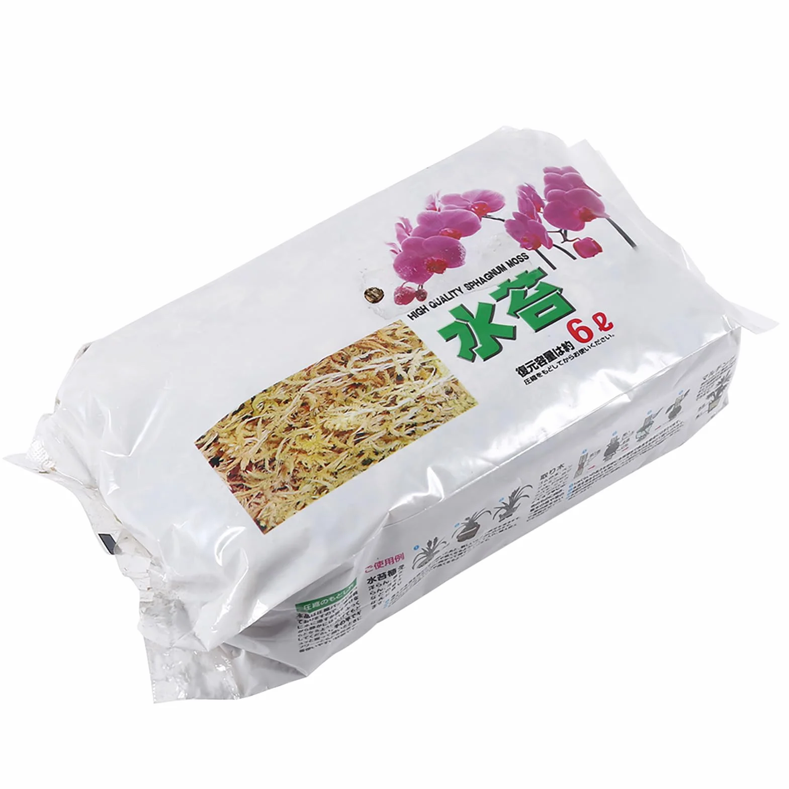 6L Premium Mech Torfowiec dla Orchidei Organiczny Nawóz z Mechami Phalaenopsis i Składnikami Odżywczymi dla Roślin Mięsożernych Długotrwałe Nawilżanie
