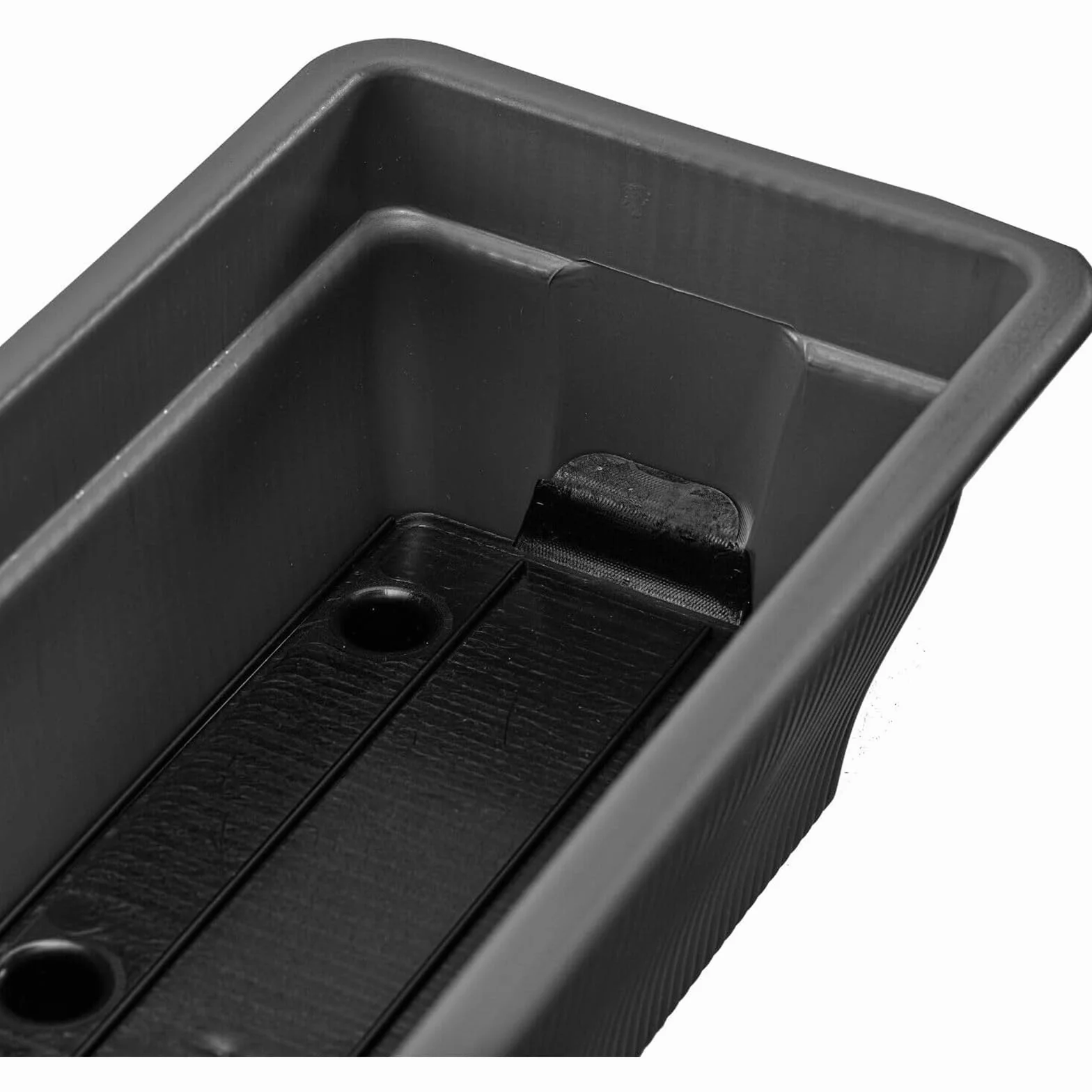 4 x skrzynka balkonowa 100 cm, skrzynka na kwiaty ze zbiornikiem wody, antracytowa, 25 l, skrzynka na kwiaty, odporna na warunki atmosferyczne, z wkładką, długa skrzynka balkonowa do ogrodu i na