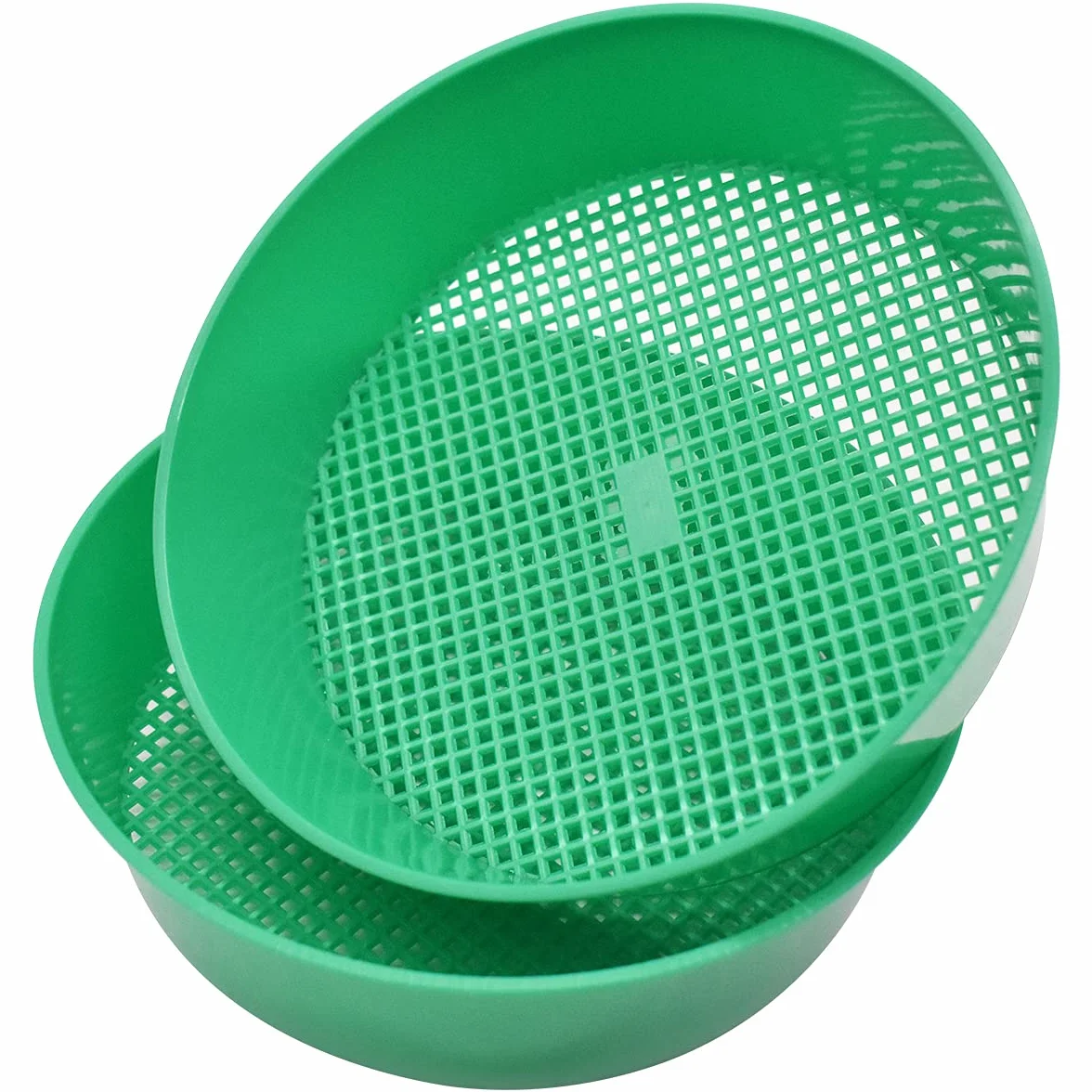TAIZER Sitko ogrodowe, 2 sztuki, sitko do piasku z tworzywa sztucznego, do ogrodu, piasku, ziemi, sadzonek, siatki, sitko ogrodowe, narzędzia ogrodowe, rośliny, sadzonka, narzędzie do filtrowania