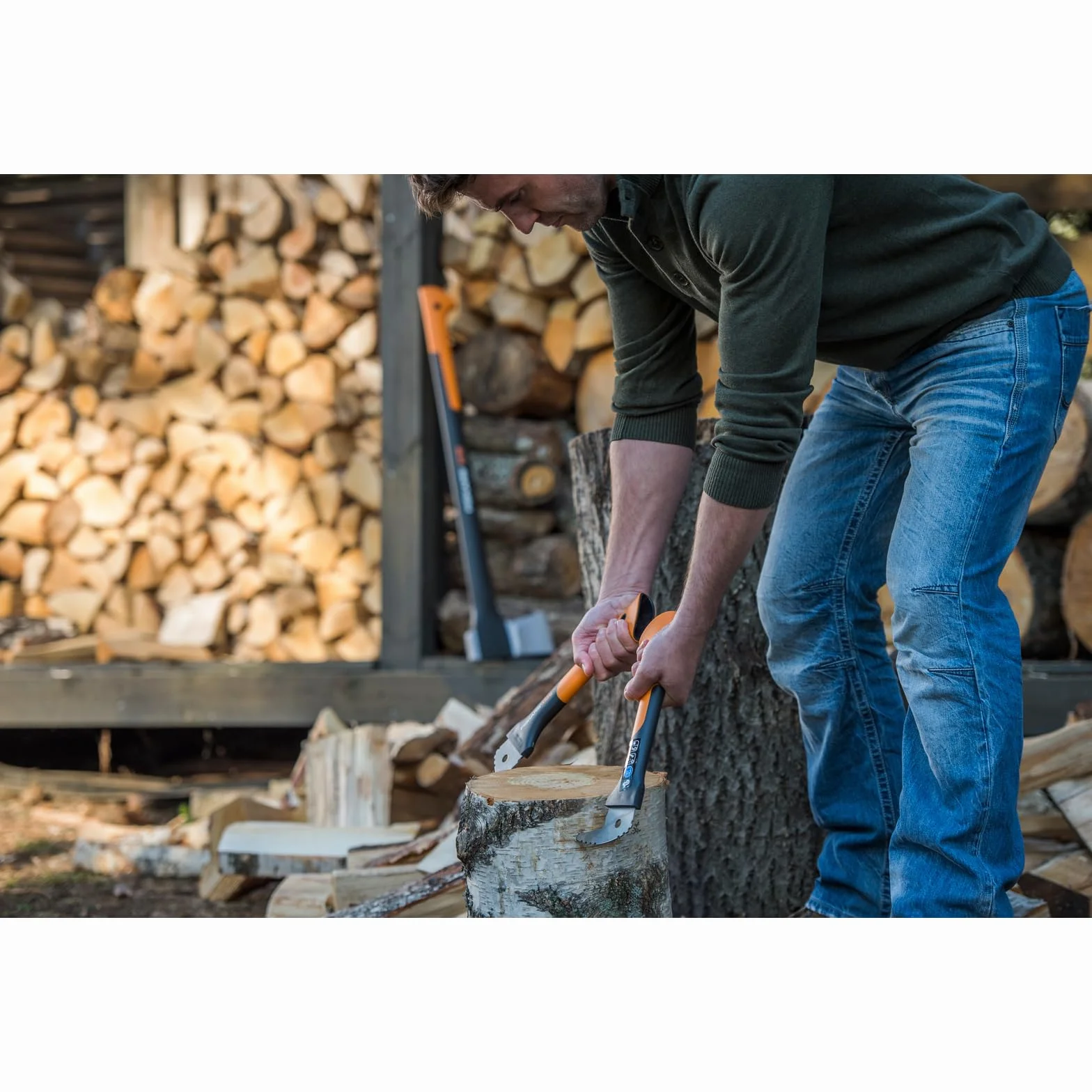 Fiskars WoodXpert Capina do podnoszenia pni, ostrze ze stali hartowanej, 34,8 cm, czarno-pomarańczowa
