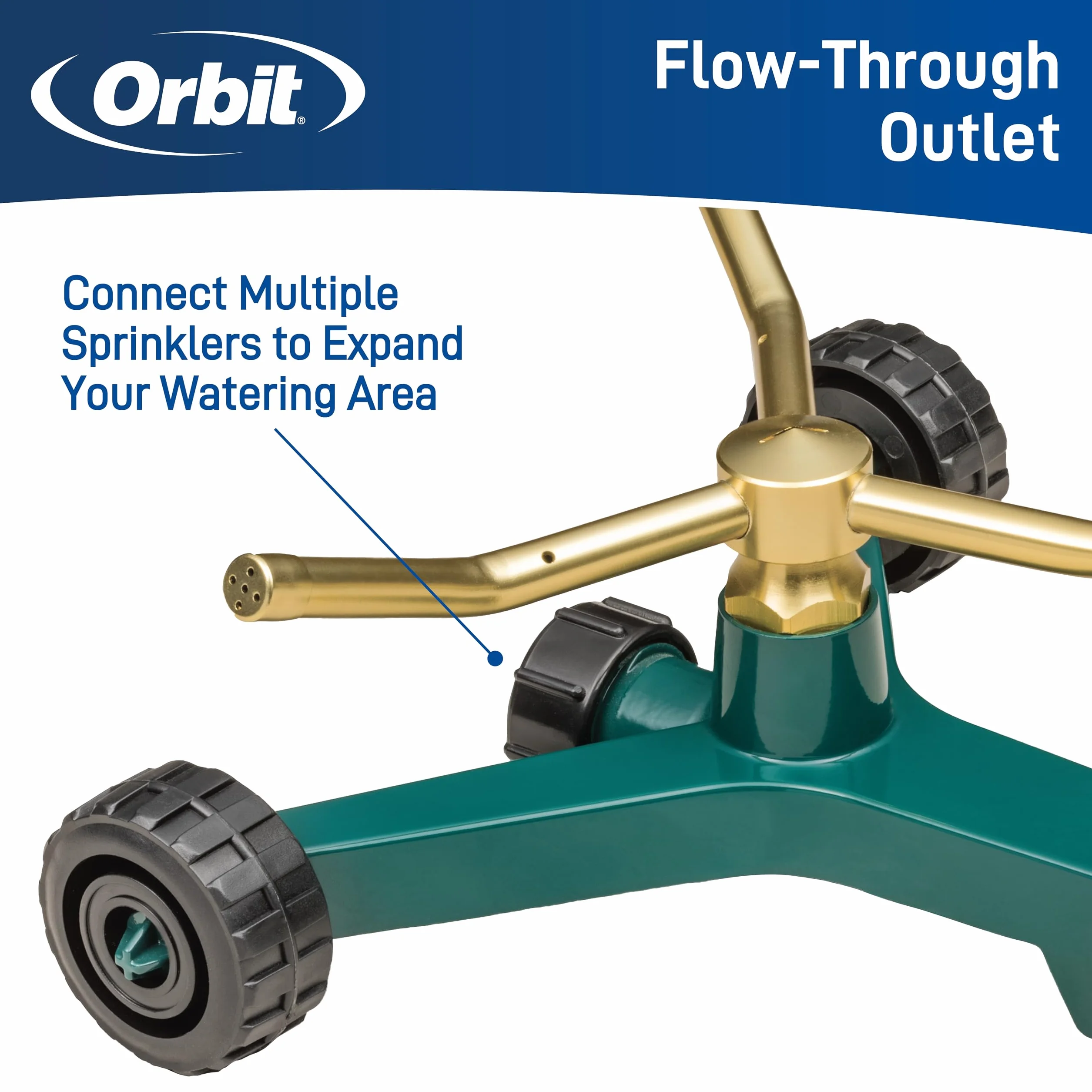 Orbit 58257N Metal 3-Arm Sprinkler with Wheeled Base