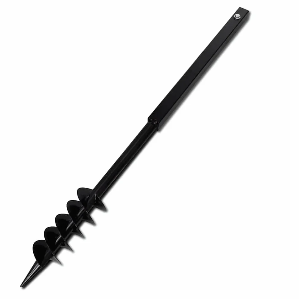 vidaXL Świder glebowy z uchwytem, 80 mm, przedłużany, 5 m, stal