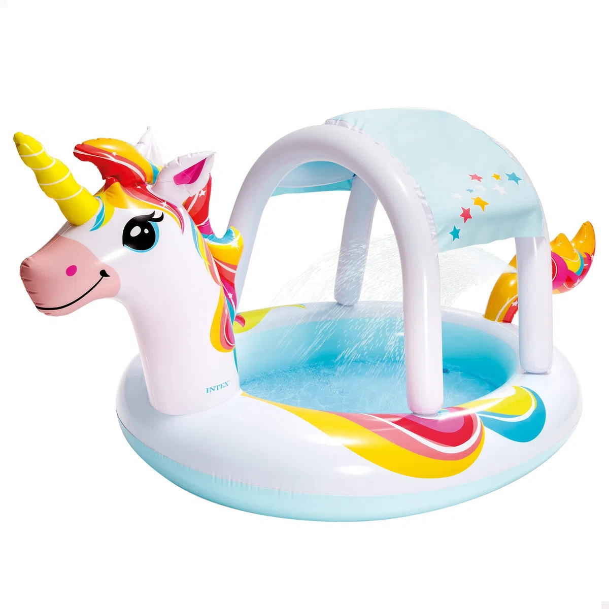 Intex Basen z rozpylaczem jednorożca, wymiary po nadmuchaniu: 254 cm x 132 cm x 109 cm (58435NP)