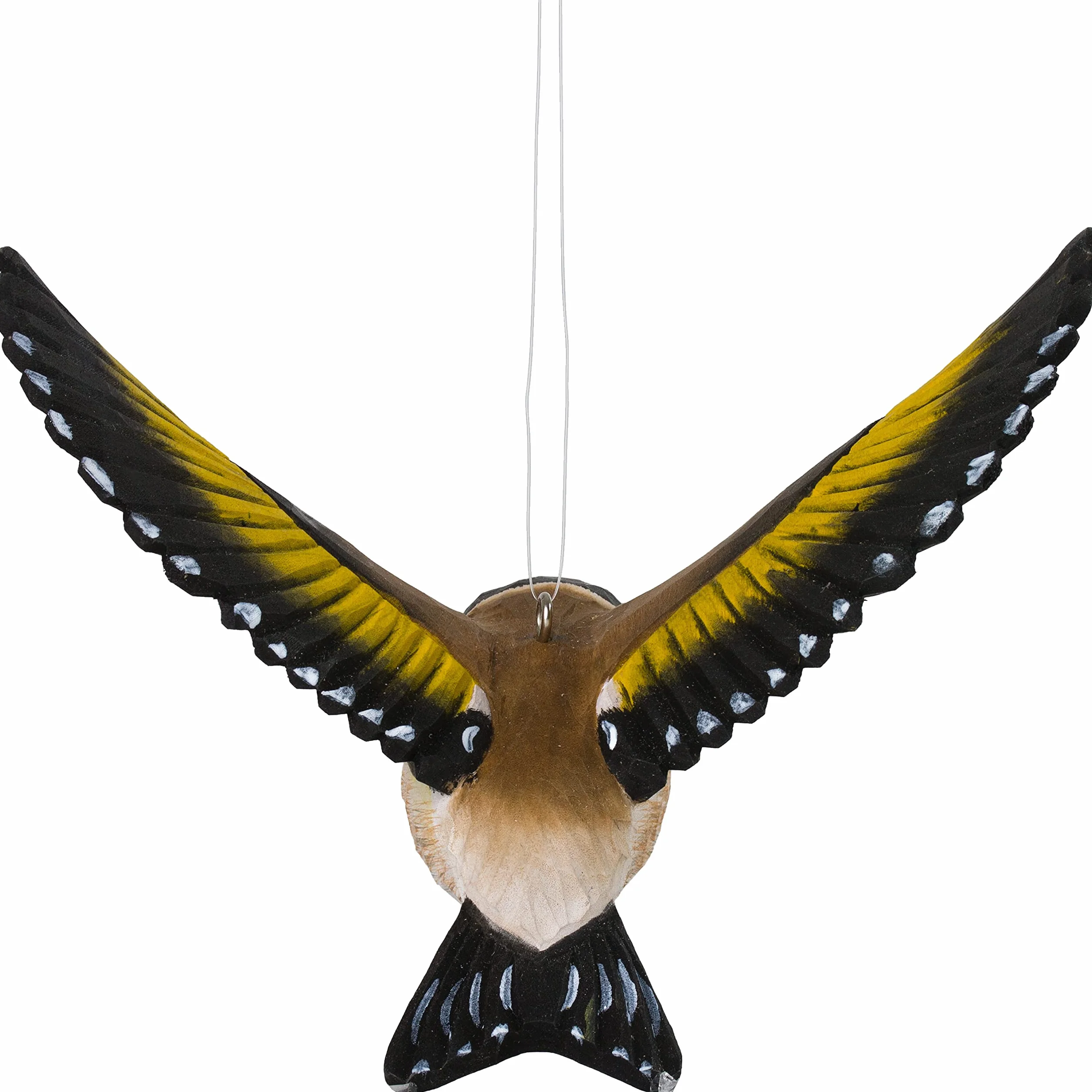 WILDLIFEGARDEN Wildlife Garden WG4442 DecoBird latający szczygieł - ręcznie rzeźbiony dekoracyjny ptak z drewna - latające ptaki