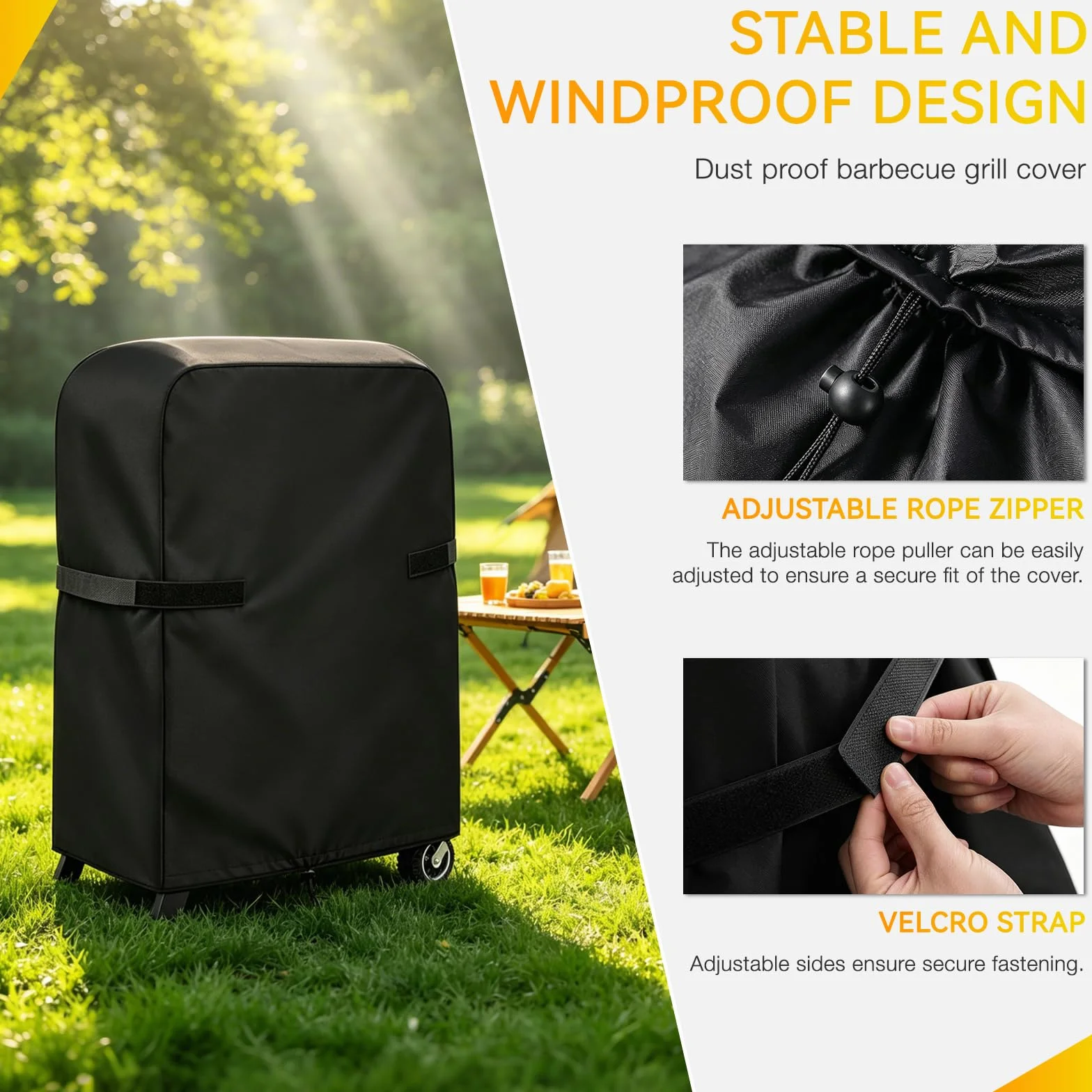 Mineup Pokrowiec na grilla 82x66x110 cm Oxford 420D odporny na warunki atmosferyczne