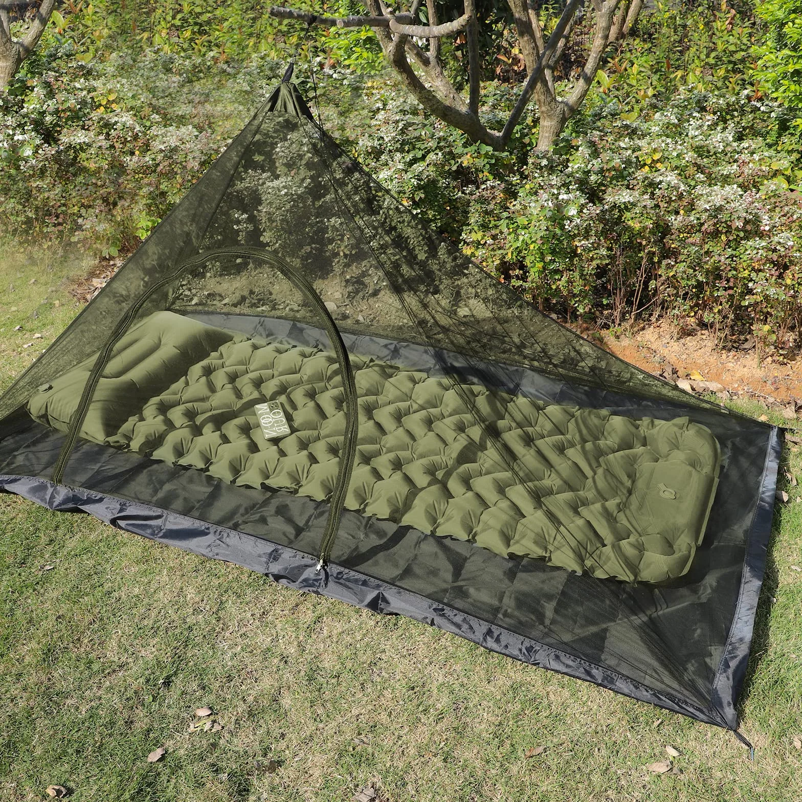 EFUTURETIME Moskitiera kempingowa, 220 x 120 x 100 cm, lekka siatka na komary, do użytku na zewnątrz, kompaktowa moskitiera podróżna, namiot przeciw komarom z zamkiem błyskawicznym, na kemping