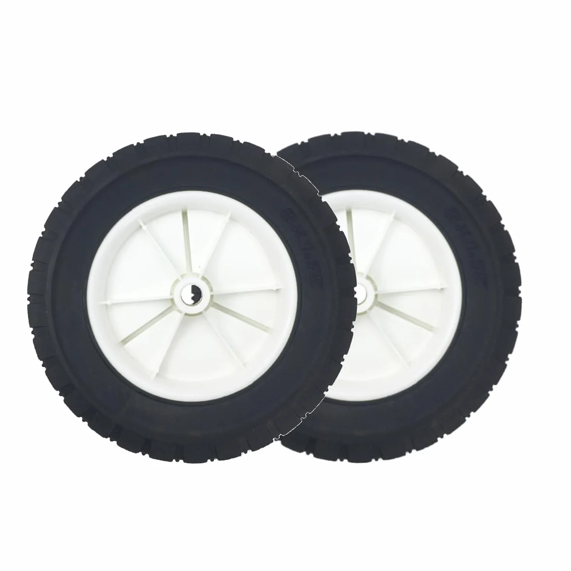 2 x Ø200mm Zamienniki kół Gumowe koła do kosiarki, wózka, sprężarki powietrza, traktora szosowego, zamiennik rolki, części zamienne do maszyn do koszenia, średnica otworu osi 12,7mm (2