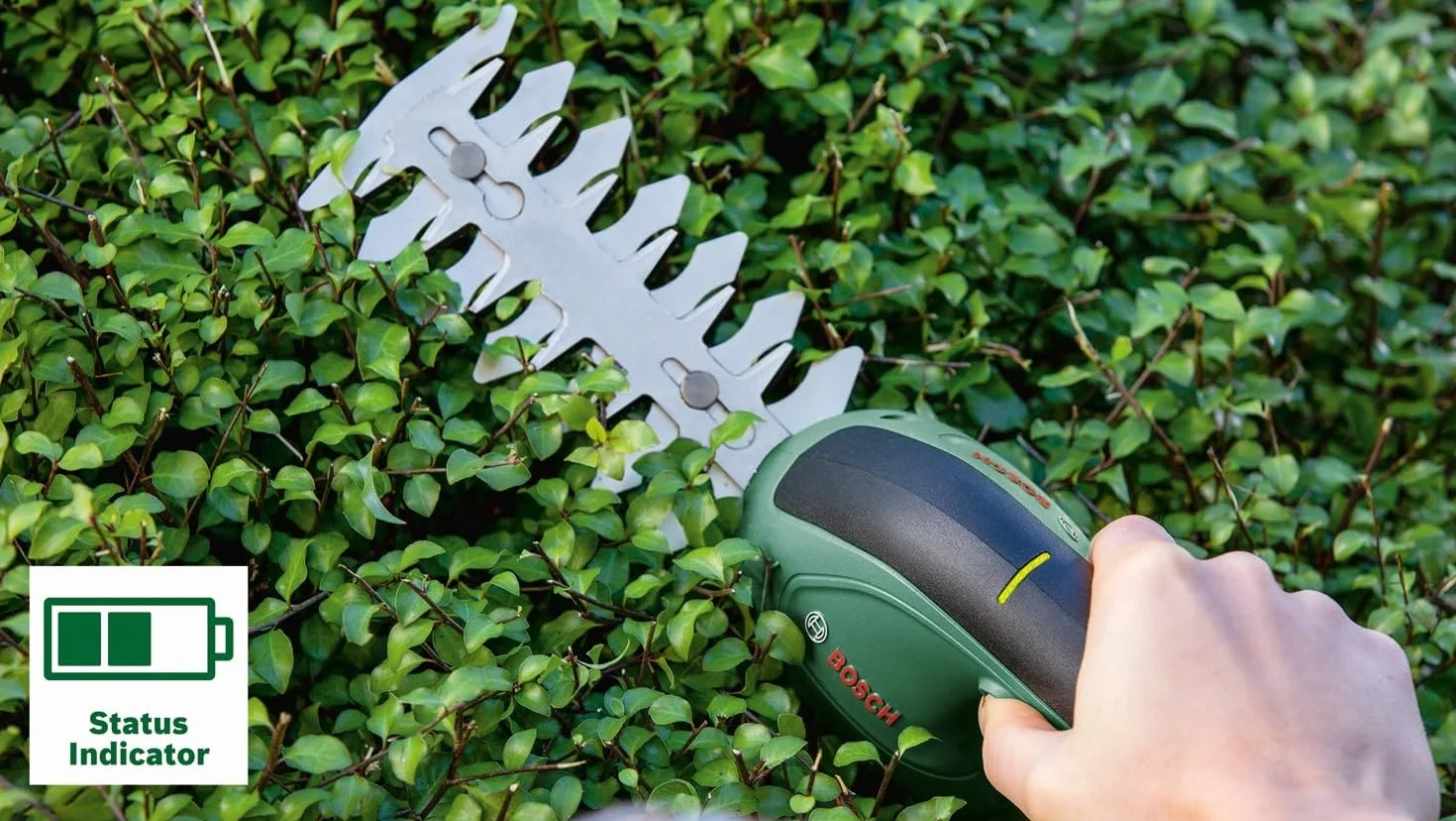 Bosch Home and Garden Accessories EasyShear, Nożyce ogrodowe, (wbudowany akumulator 3,6 V, czas pracy akumulatora: 40 min, długość ostrza: 12 cm (do krzewów) / 8 cm (do trawy), Zielone
