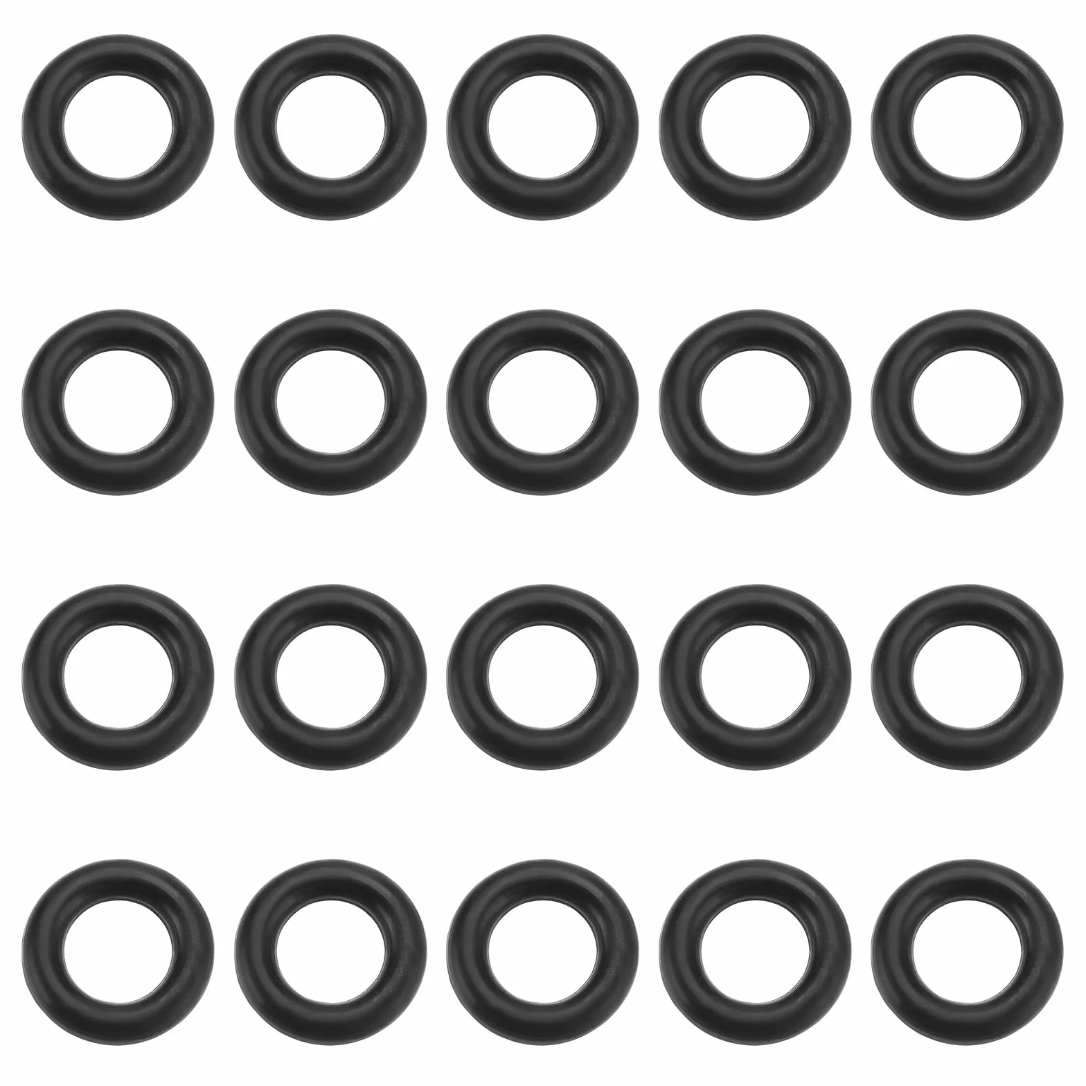 20 szt. O-ringów do węża do myjki ciśnieniowej kompatybilne z ciśnieniem Black and Decker średnica wewnętrzna 6 mm średnica zewnętrzna 9,8 mm grubość 1,7 mm czarne