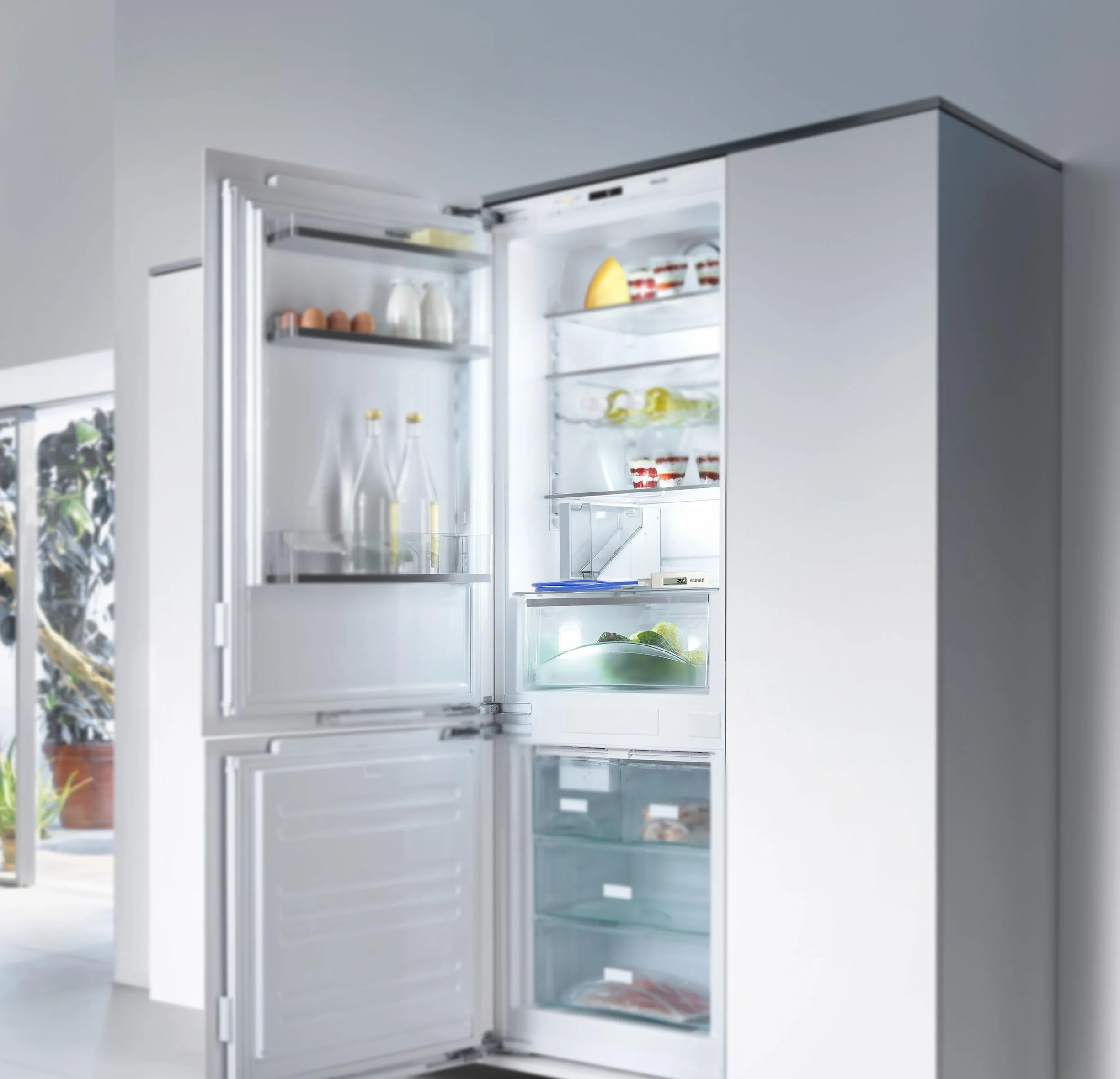 ECOWITT WN34D Domowy termometr basenowy, cyfrowy czujnik temperatury wody z wyświetlaczem LCD, wodoodporny, czujnik kablowy 3,28 stopy do basenów, wanien z hydromasażem