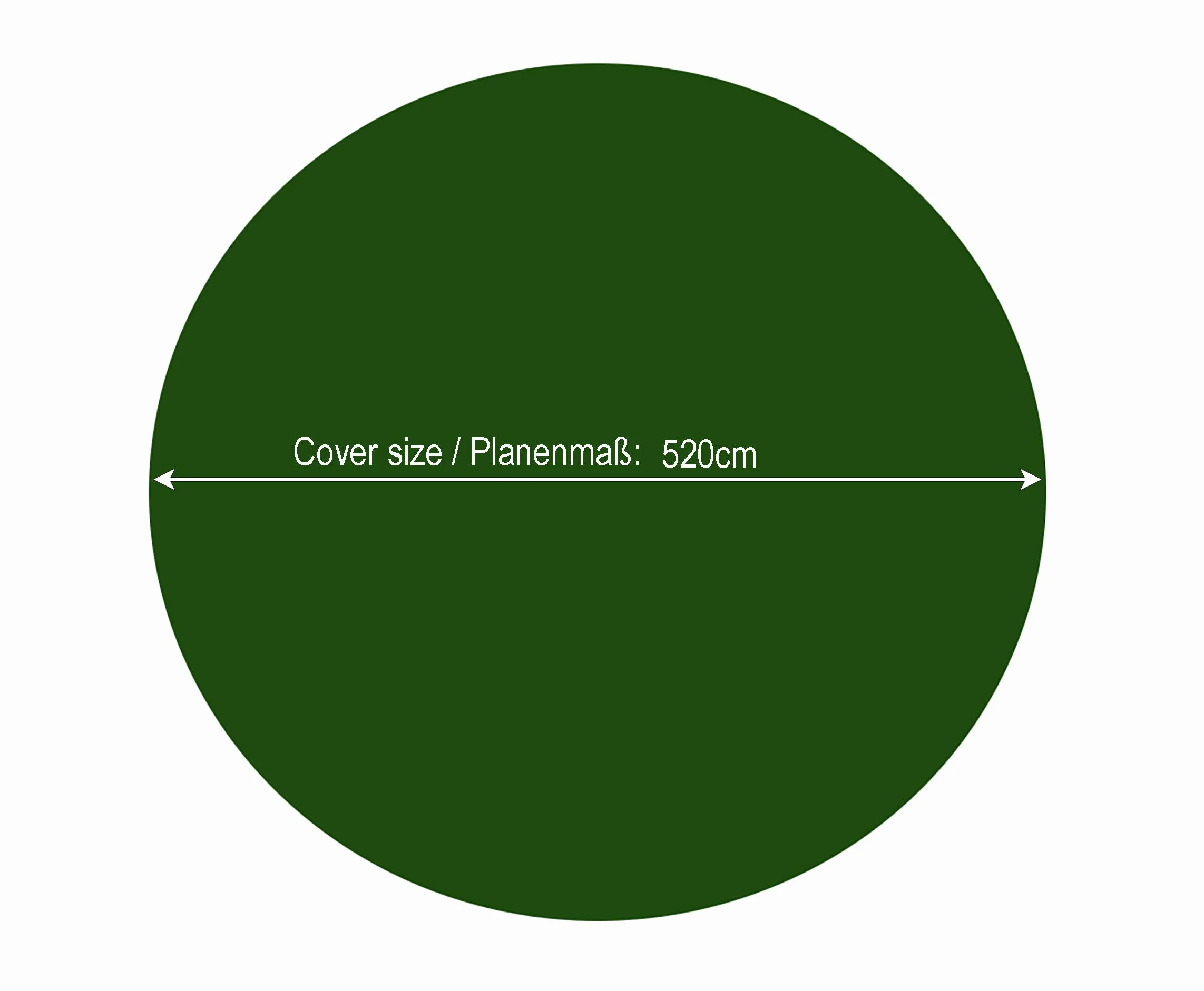 QUICK STAR Plandeka basenowa, okrągła, 450 – 460 cm, wymiary plandeki 520 cm, plandeka zimowa, plandeka na basen 200 g/m²