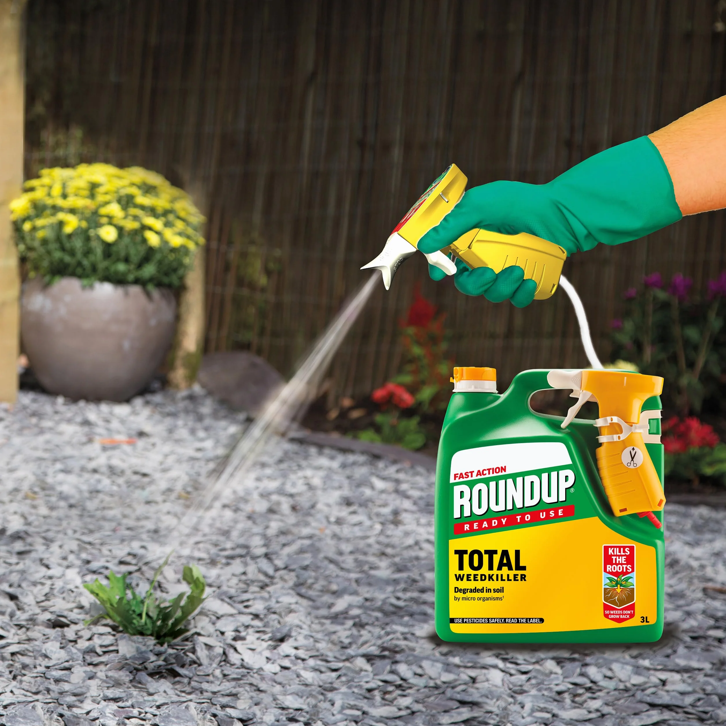 Roundup Fast Action środek do usuwania chwastów, gotowy do użycia, ręczny spray, 3 litry