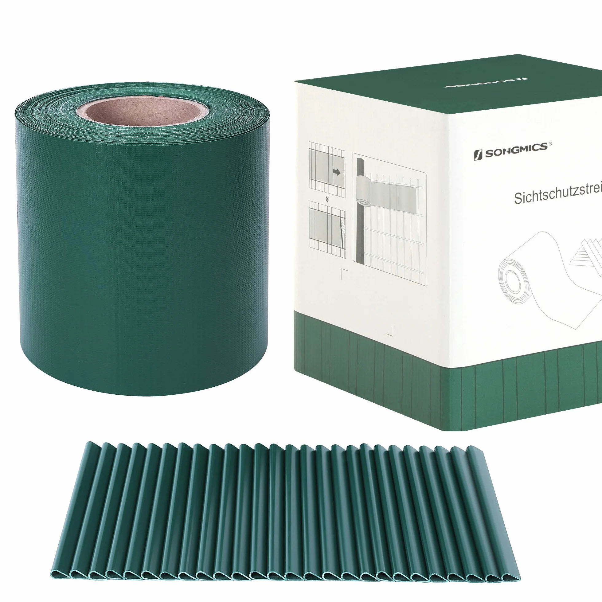 SONGMICS GPJ040L listwa maskująca z PCW 0,19x40m rolka nieprzezroczysta odporna na UV