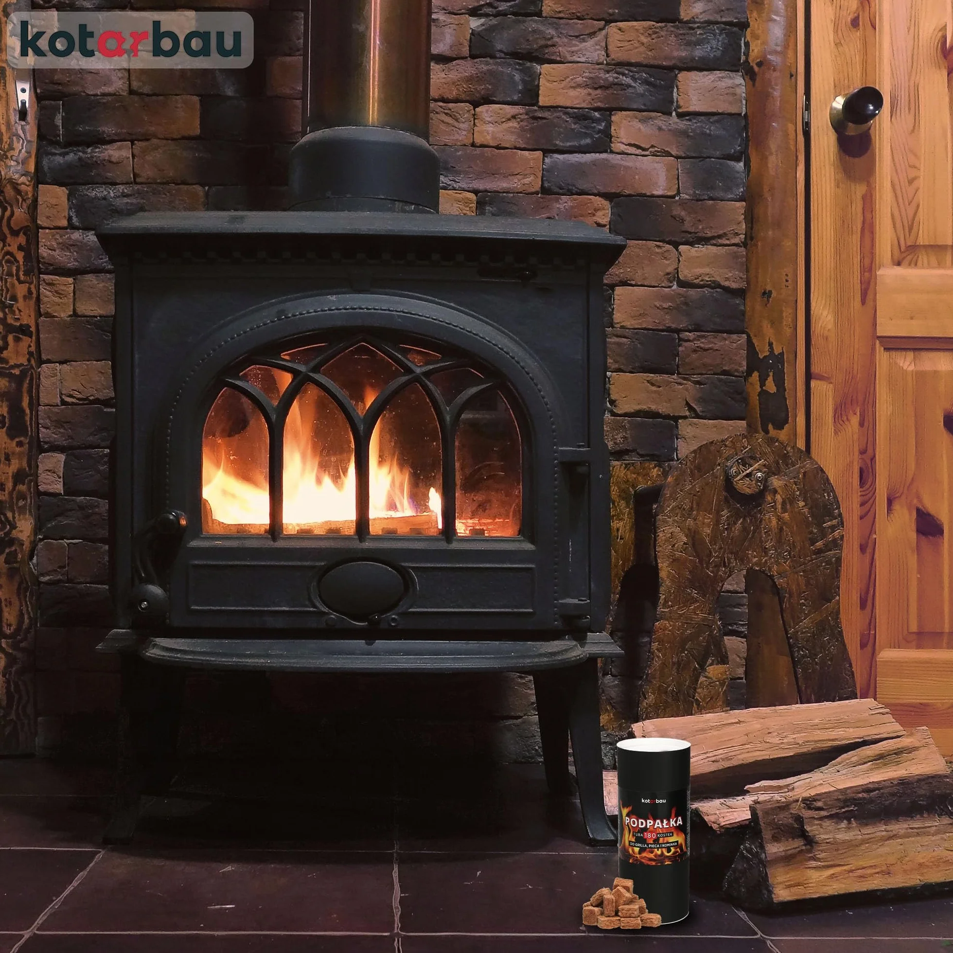 KOTARBAU® Rozpałka do Pieca - Podpałka do Grilla Kominka - Kostki - Zestaw 360 SZT