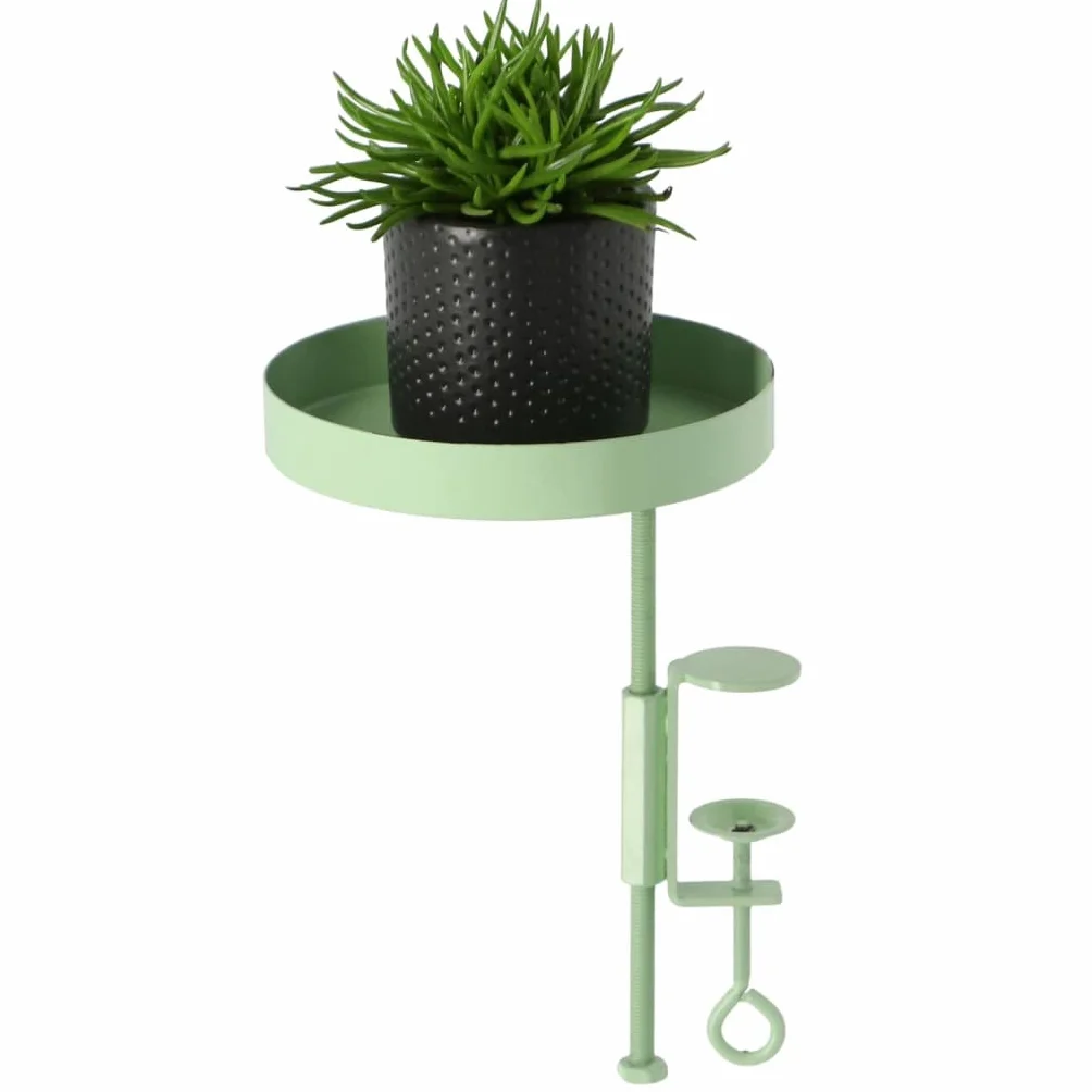 Esschert Design Blumentopfhalter mit Klemme Rund Grün S