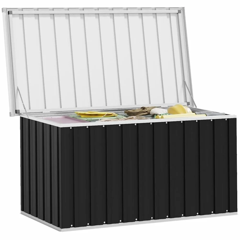 vidaXL Skrzynia ogrodowa do przechowywania 129x67x65 cm antracytowa