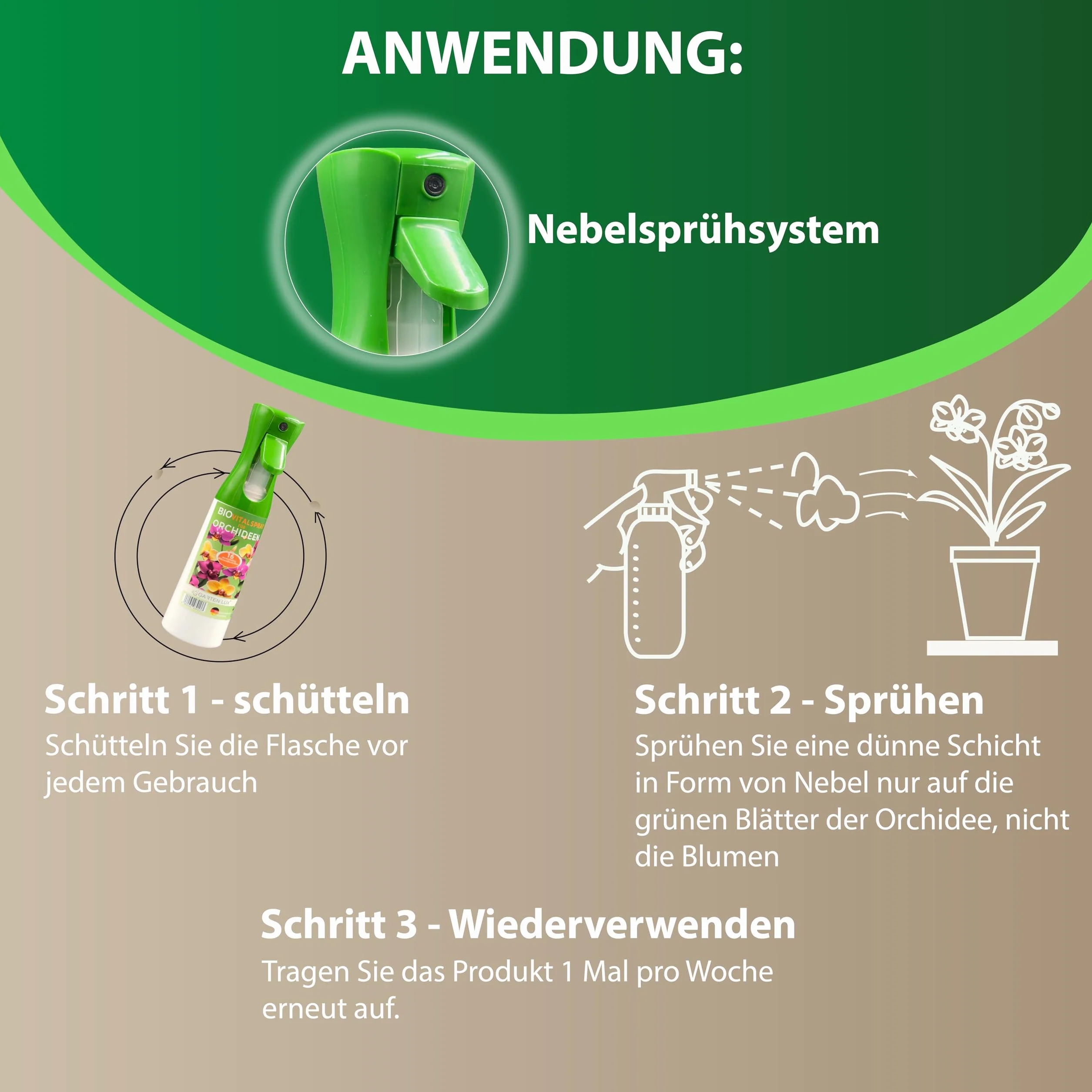 BIO Vitalspray do storczyków 300 ml z 16 śladowymi substancjami odżywczymi