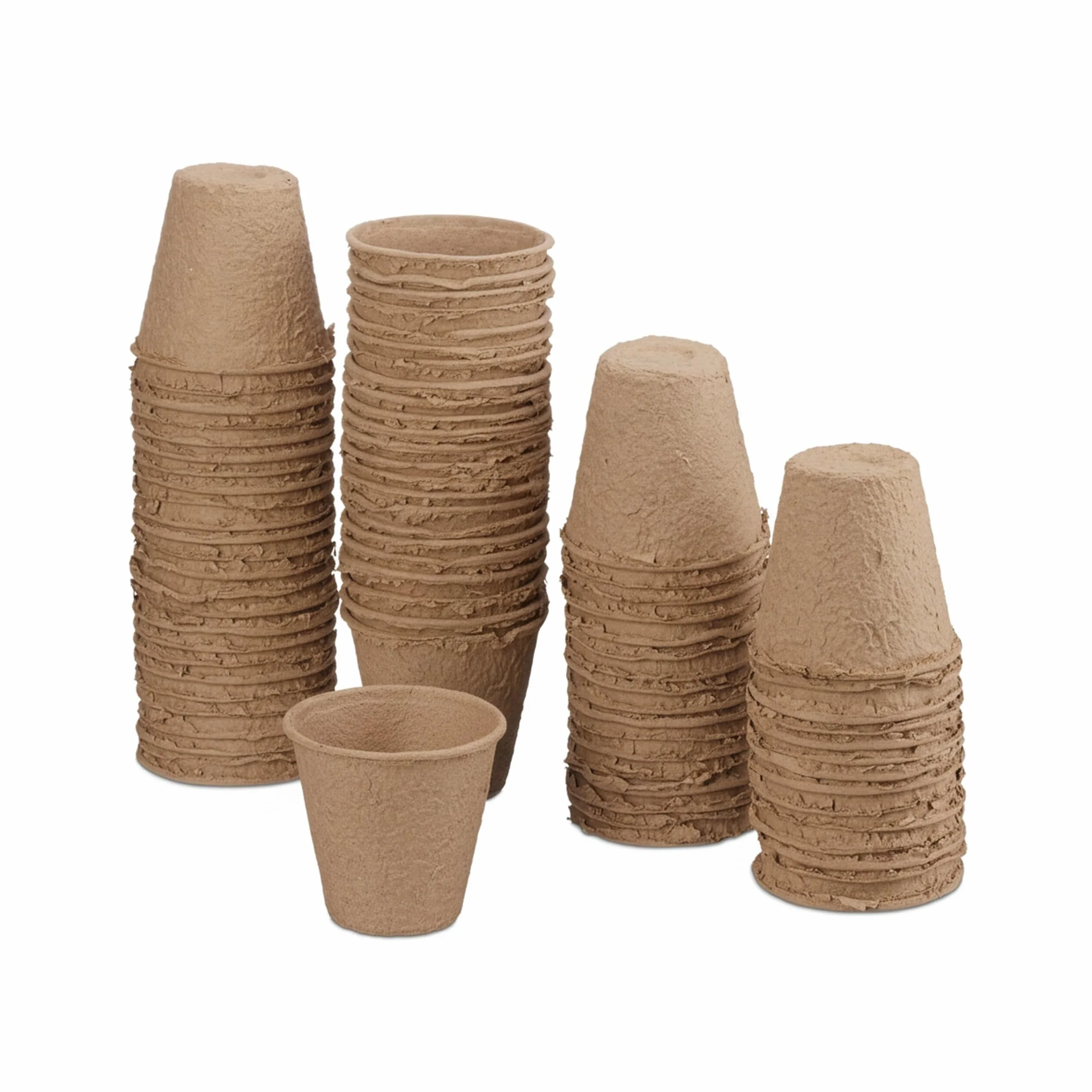 Relaxdays doniczki rozsadowe, papierowe, do rozsad, na sadzonki, biodegradowalne, ekologiczne, 80 szt., śr. 6 cm, beżowe