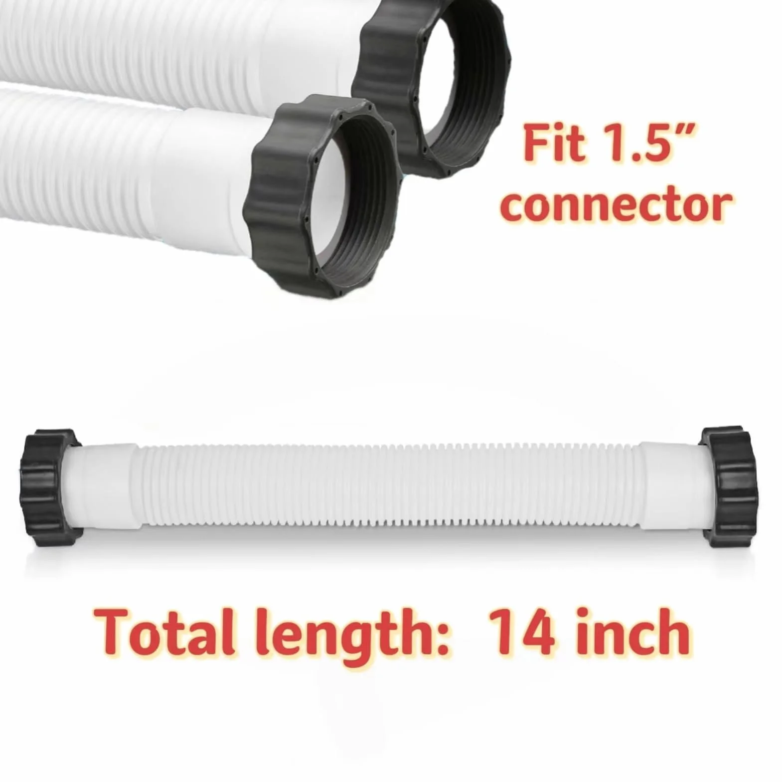 Intex 11535 Wymienny wąż do pompy basenowej, średnica 3,8 cm, 2 szt. (długość 40 cm) - kompatybilny z filtrami piaskowymi i systemami słonowodnymi, pasuje do modeli 26371CA/SF70110-2 - zawiera