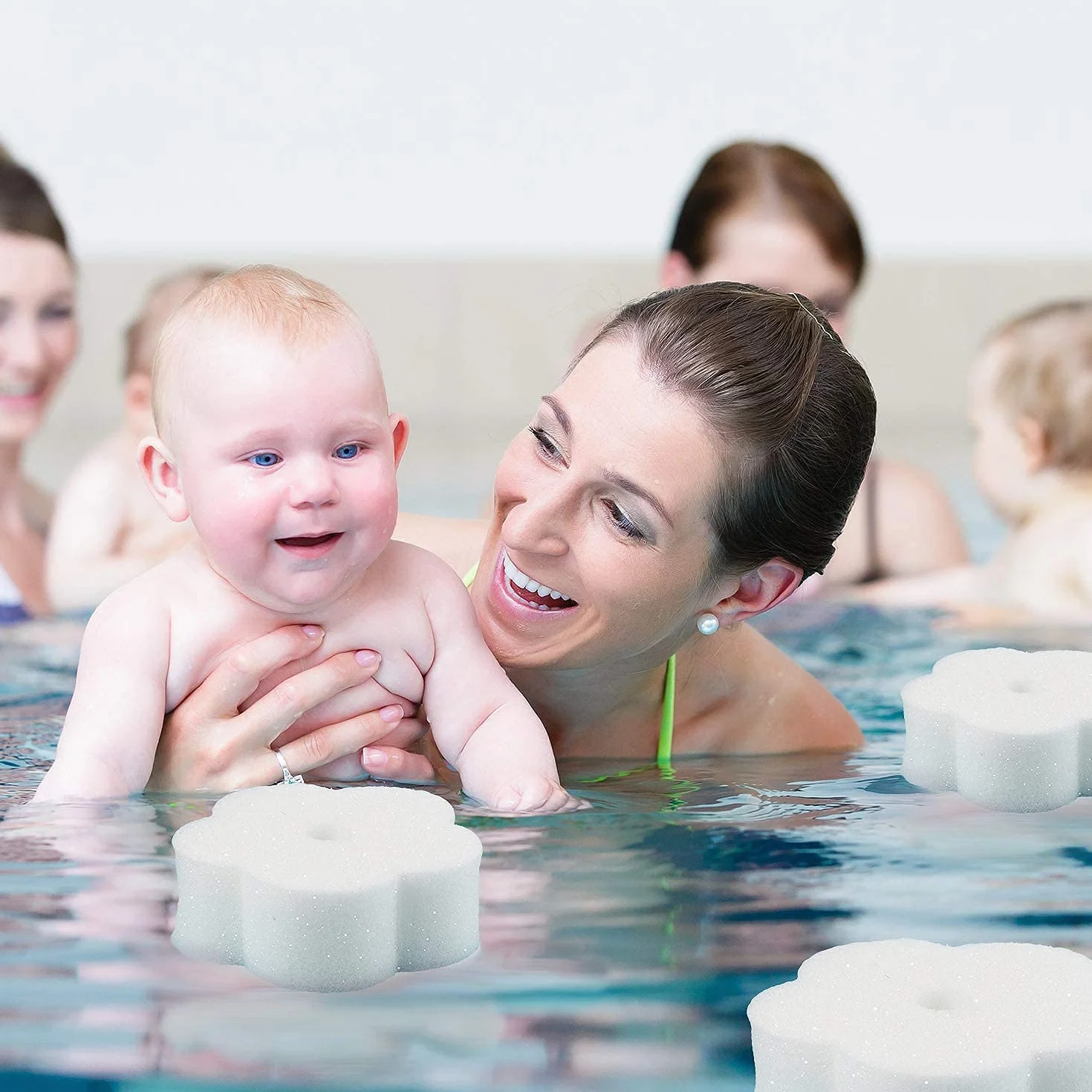 KAHEIGN 18 szt. gąbki pochłaniające olej, gąbka olejowa w kształcie kwiatu narzędzia do czyszczenia jacuzzi, kuchni, łazienki i użytku domowego (białe)