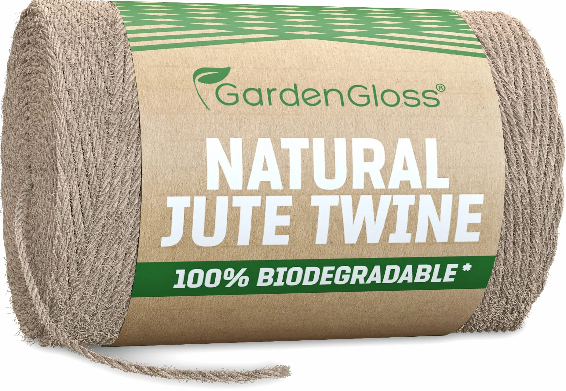 GardenGloss Sznurek Jutowy Z Włókien Naturalnych – W 100% Biodegradowalny – Dwużyłkowy Sznurek Do Ogrodu, Majsterkowania, Pakowania Prezentów (Długość 100 m, Grubość 1 mm)