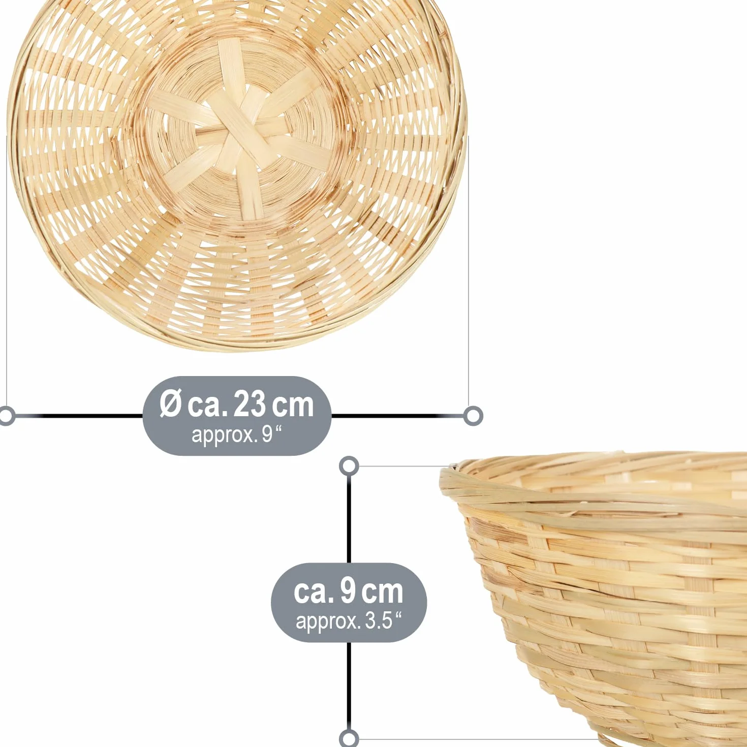 COM-FOUR® 10x Koszyk z lusek w kolorze naturalnym do dekoracji - Dekoracja wielkanocna - Koszyk na pisanki, bulki, przekaski i klucze (Kosz lykowy - 10 sztuk)