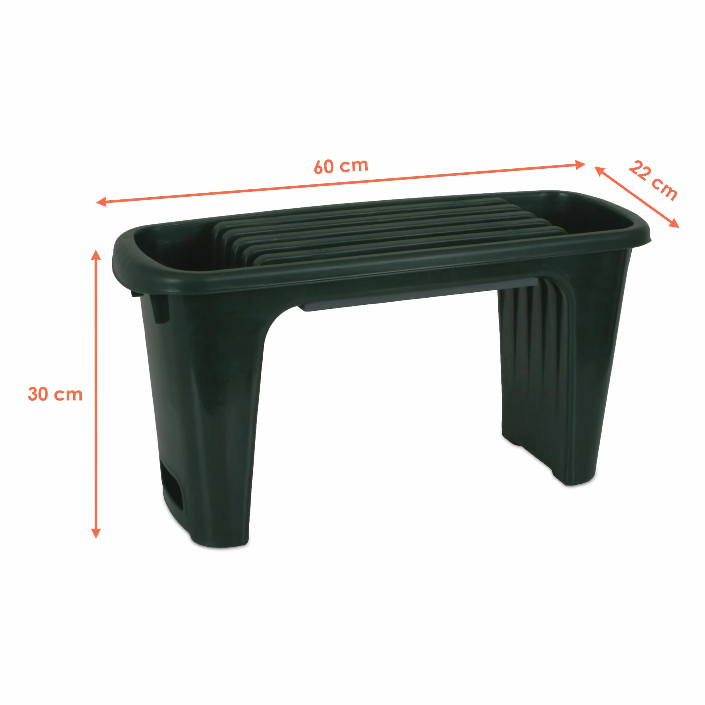 Spetebo Ławka ogrodowa z tworzywa sztucznego zielona – 60 x 30 cm – stołek roboczy z wyściółką na kolana – taboret ogrodowy na kolana, akcesoria do prac ogrodowych, ochrona kolan, narzędzie robocze