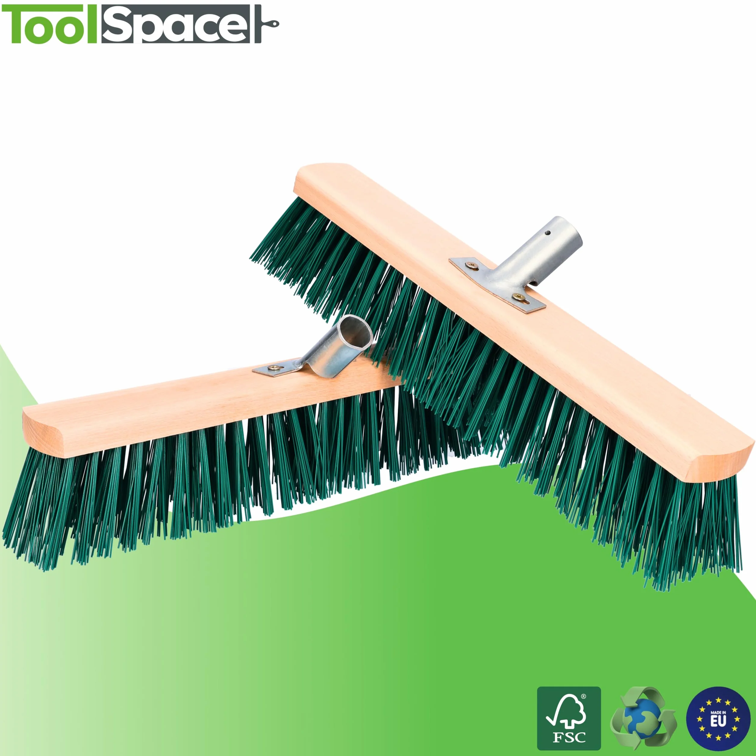 ToolSpace Szczotka do zamiatania ulic i kostki brukowej Miotła Ulicówka 40 cm do Użytku na Zewnątrz Miotła Ogrodowa do Podjazdu Tarasu Chodników Podwórka Garażu Patio Werandy
