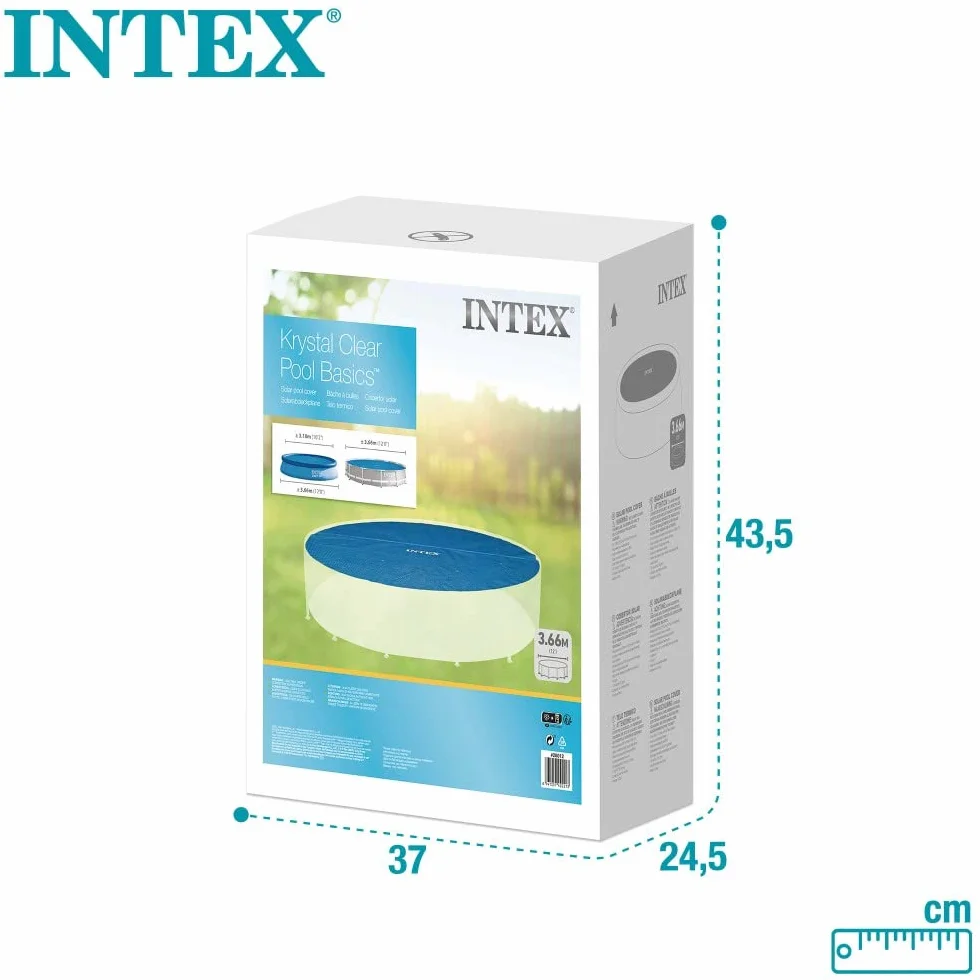 Intex Easy Set Frame Plandeka Solarna 366 cm Niebieski