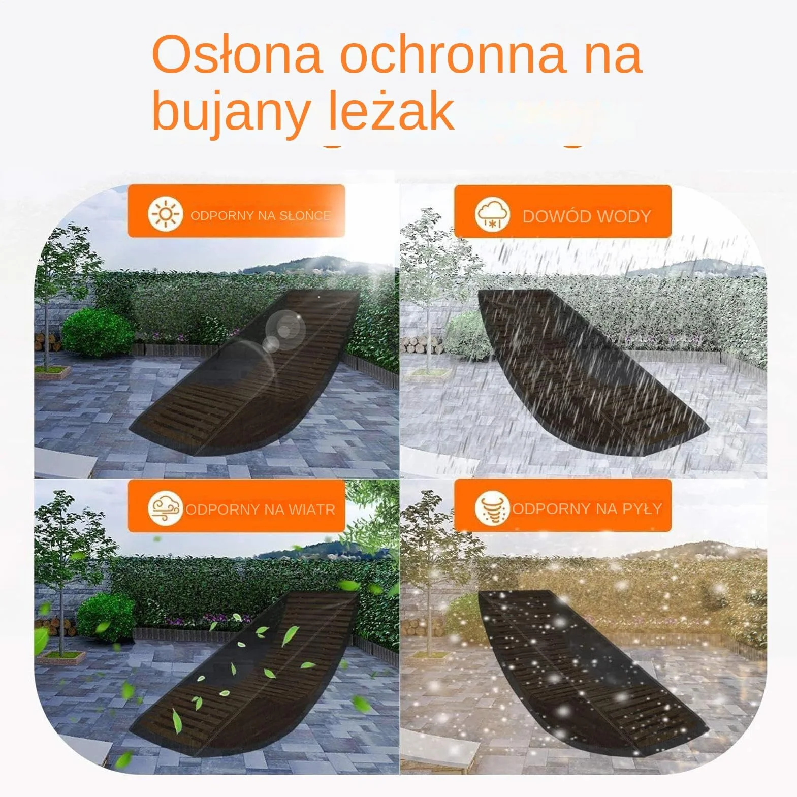 Pokrowce Na Krzesła Tarasowe - Wodoodporne Osłony Na Bujaki Ogrodowe | Wytrzymała Osłona Odporna Na Rozerwanie Do Ogrodu Na Taras Plażę I Nad Basenem
