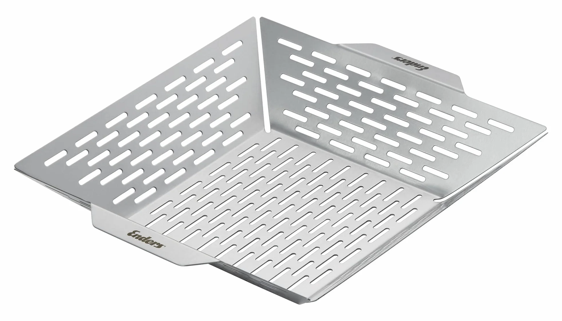 Enders® Koszyk do grillowania L, ze stali nierdzewnej, na małe potrawy, takie jak warzywa, tacka do grilla, akcesoria do grilla, szer. 34,5 x gł. 30 x wys. 6 cm #8822