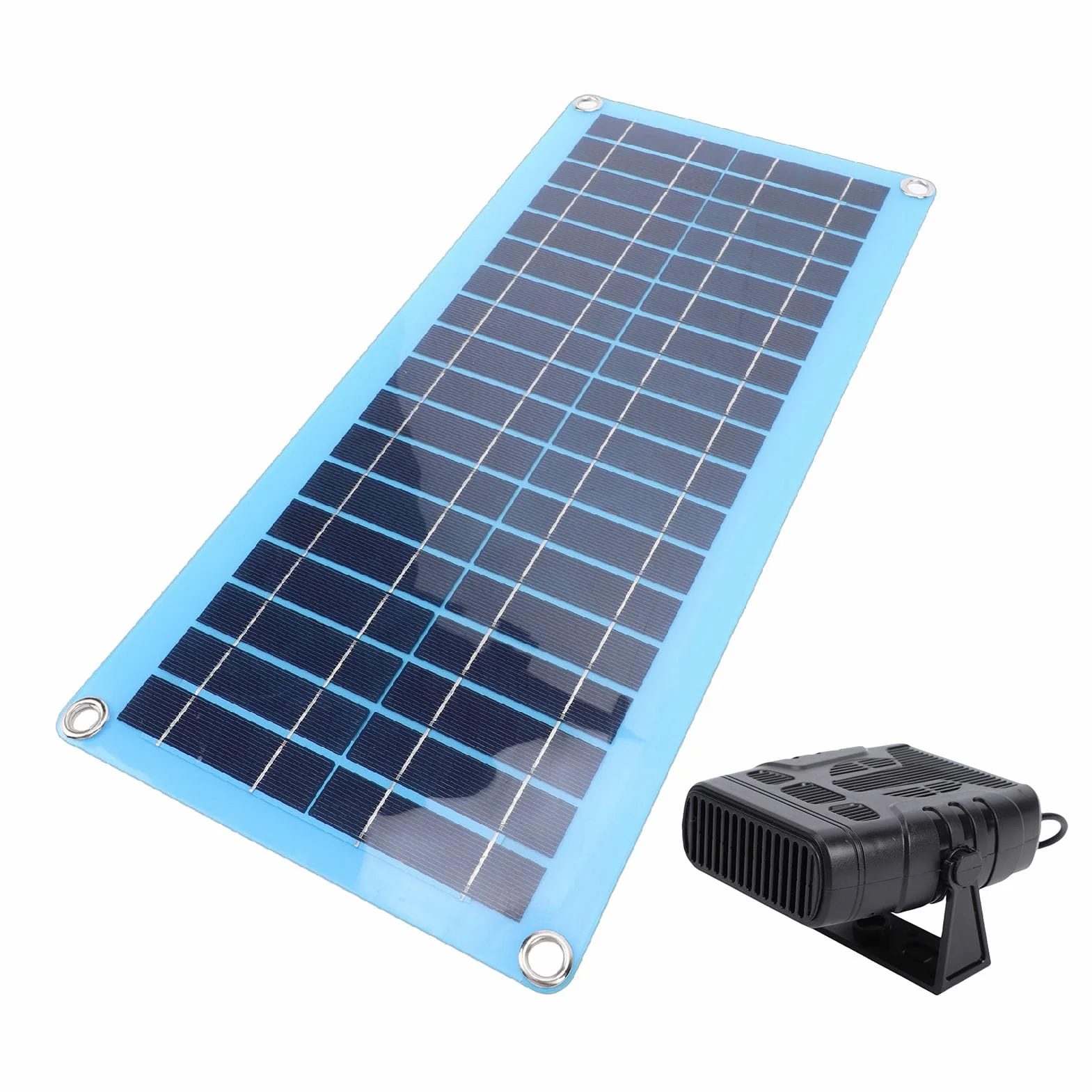 Przenośny Grzejnik Solarny o Mocy 30 W z Zabezpieczeniem Przed Przegrzaniem – Suszarka na Ciepłe Powietrze Zasilana energią słoneczną do Samochodu, Domu dla Zwierząt, Kurnika i Użytku na