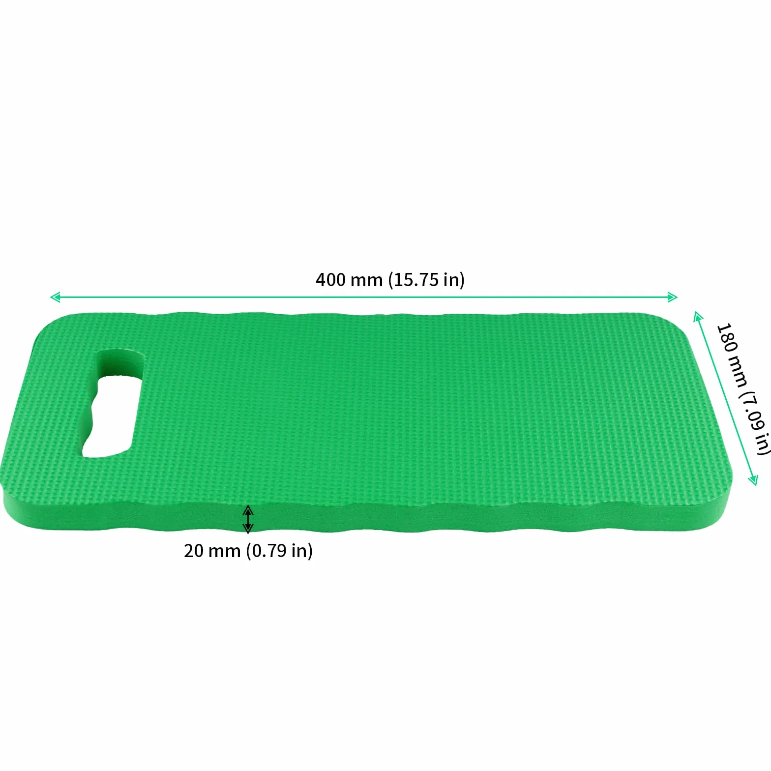 FUNSUEI 6 sztuk zielonych poduszek na kolana do ogrodu, 40 x 18 x 2 cm, mata na kolana, prace ogrodowe, podkładka pod kolana do prac w ogrodzie