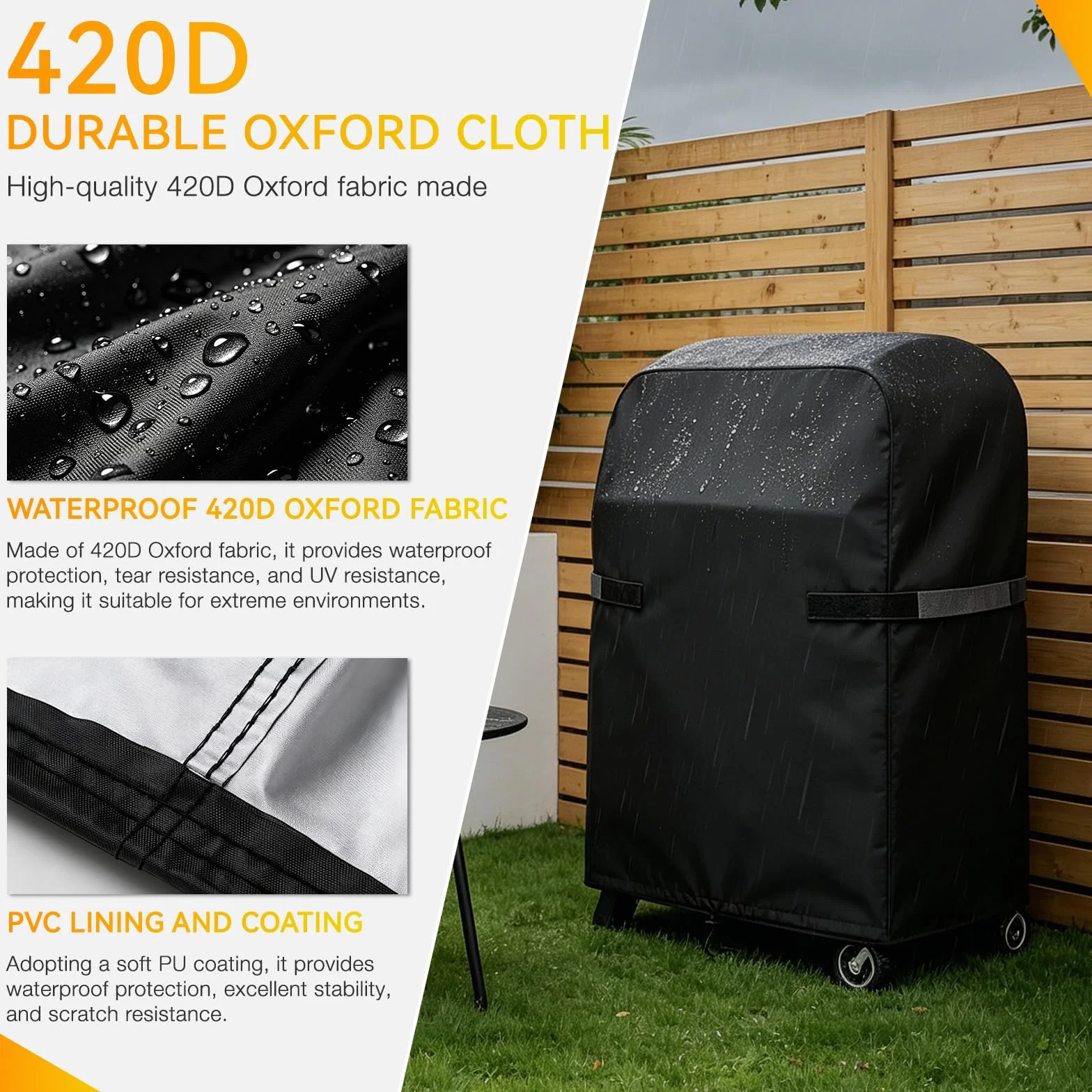 Mineup Pokrowiec na grilla 82x66x110 cm Oxford 420D odporny na warunki atmosferyczne