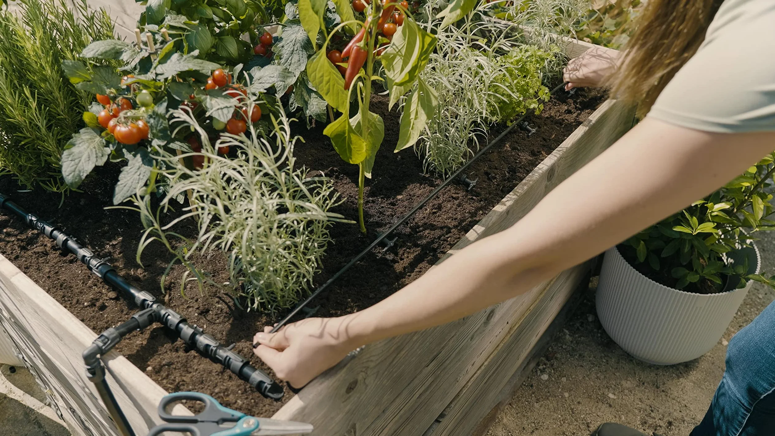 Gardena Micro-Drip System nawadnianie kropelkowe zestaw do podniesionych grządek 35 roślin 13455-20