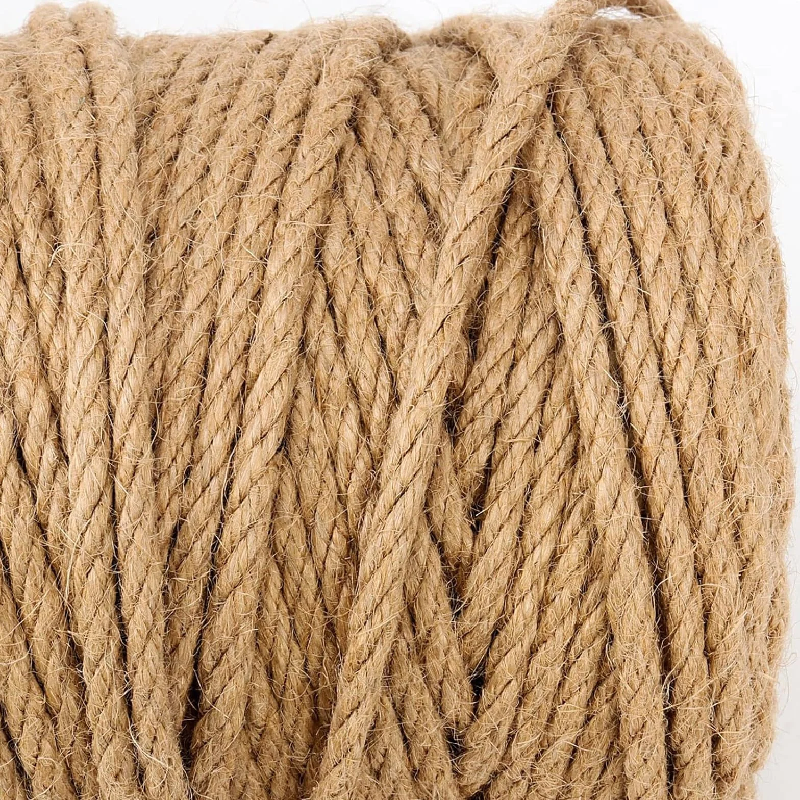 100 m x 6 mm lina jutowa, 4 pasma skręconej liny konopnej, brązowy, naturalny sznurek jutowy do majsterkowania, prac ogrodowych, wiązania